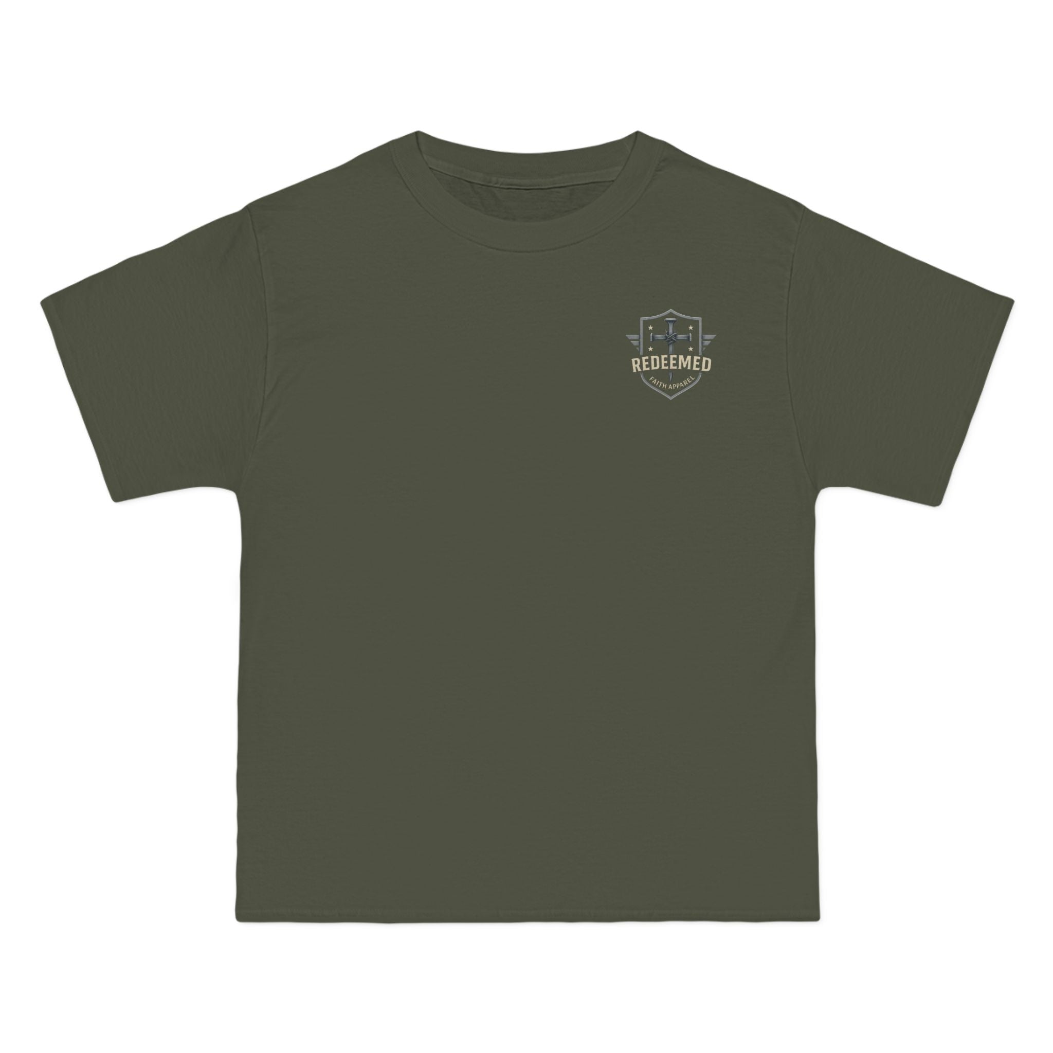 Redeemed Christian T-Shirt | Galatians 2:20 Shirt | Faith-Based Apparel | Cross Design | Religious Gift for Men & Women | Redeemed Faith Tee