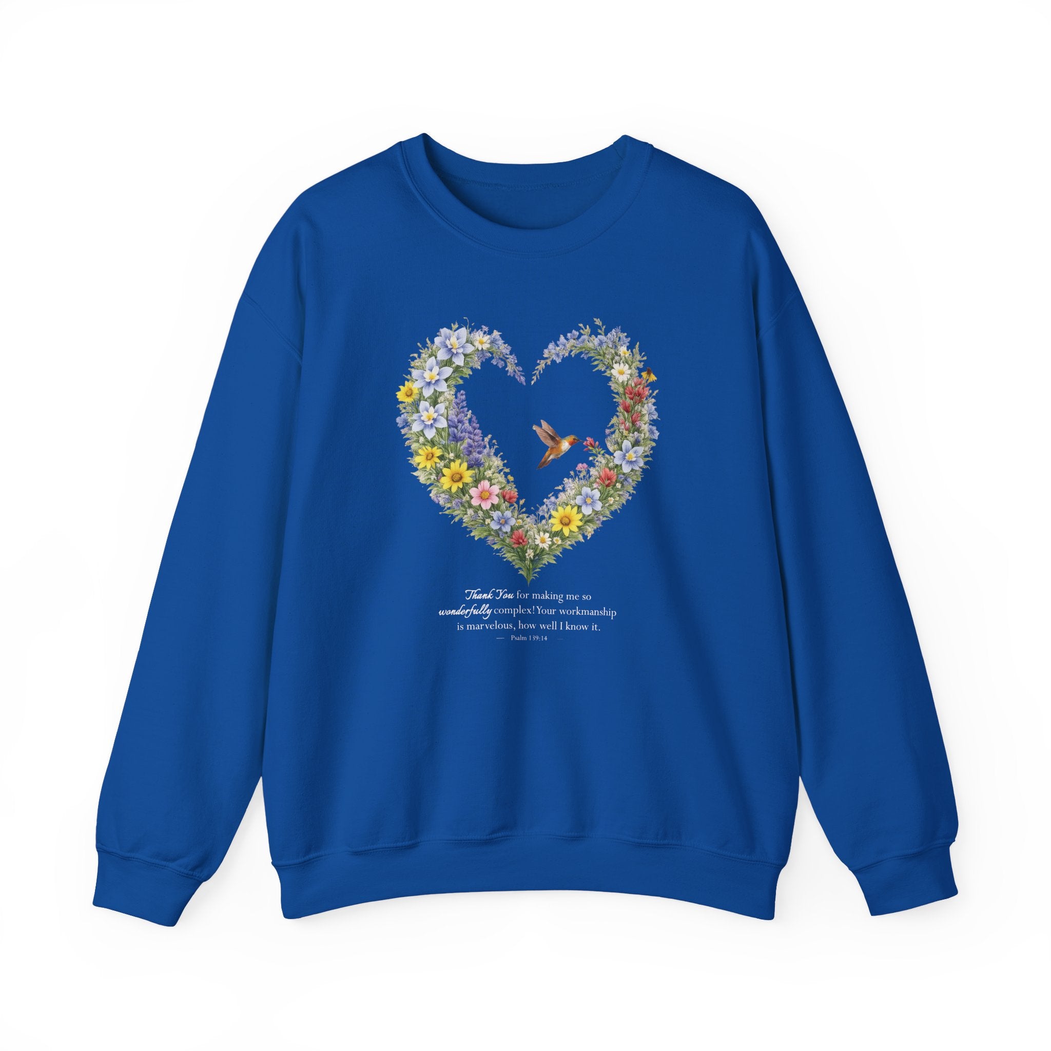 Psalm 139 14 Sweatshirt, Fearfully and Wonderfully Made Christian Floral Sweatshirt, Womens Faith Gift, Redeemed Faith Apparel, Boho Top