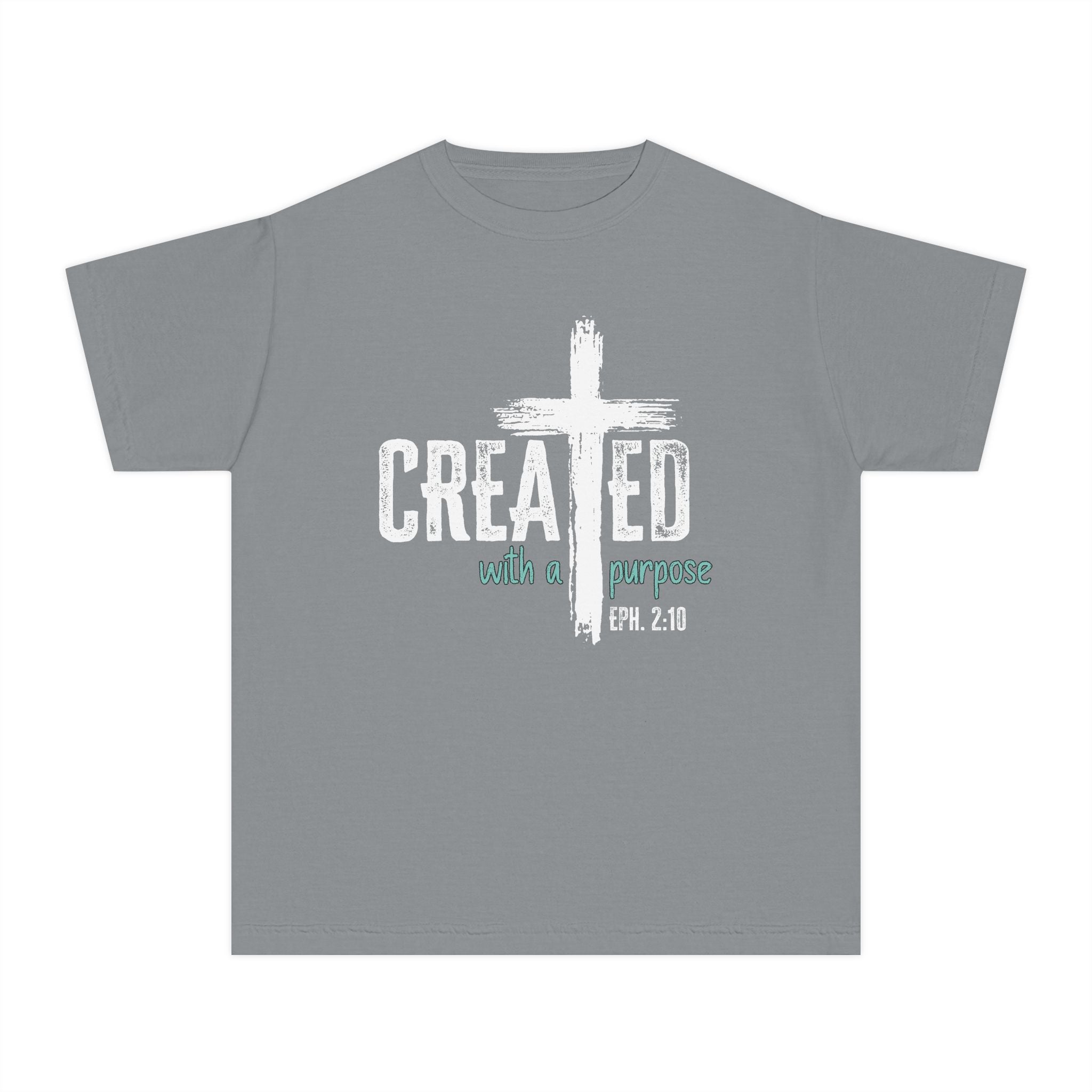 Created with a Purpose Youth Shirt, Christian Youth Shirt, Ephesians 2:10 Shirt, Faith Shirt for Kids, Christian Tee, Church Shirt