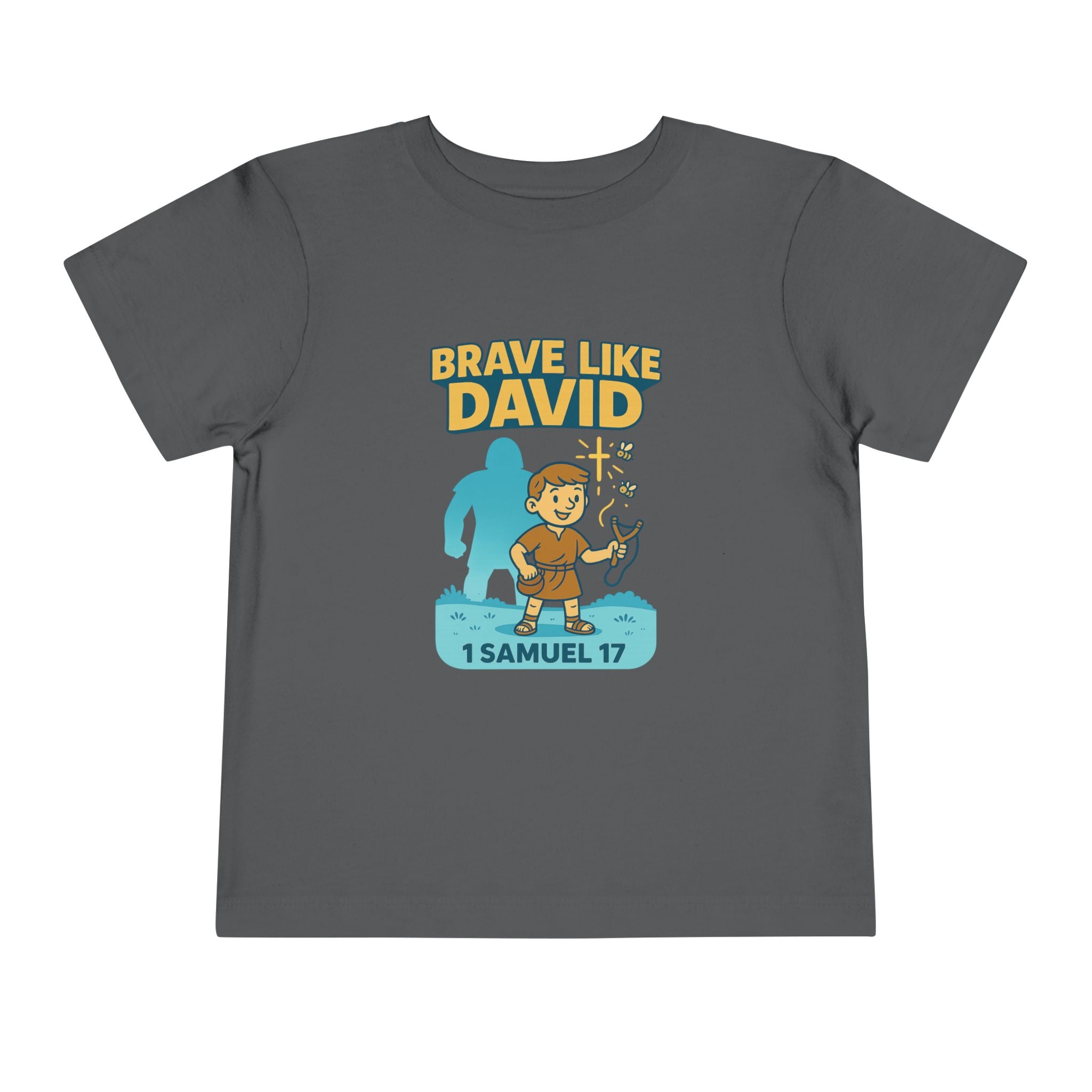 Brave Like David Kids T-Shirt, 1 Samuel 17, Christian Apparel for Kids, Redeemed Faith Apparel,