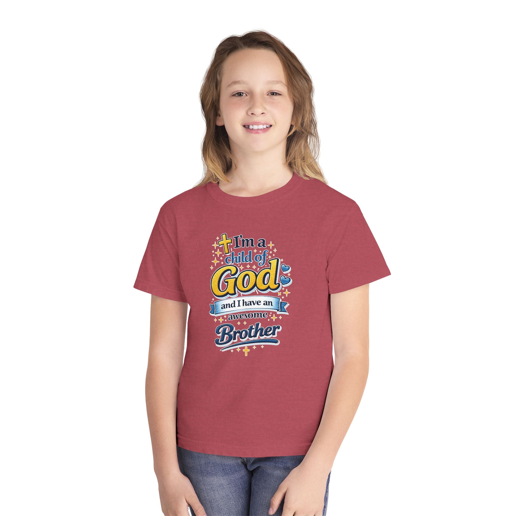 Im a Child of God Youth Shirt and Awesome Brother, Christian Family Shirt Youth, Brother Sister Mom Dad Shirt, Youth Christian Faith Shirt