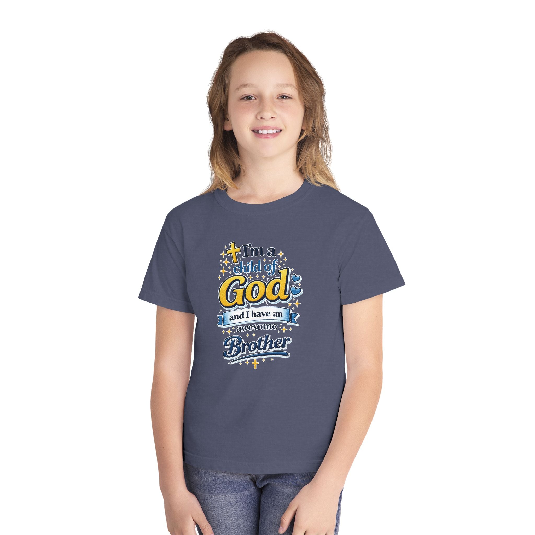 Im a Child of God Youth Shirt and Awesome Brother, Christian Family Shirt Youth, Brother Sister Mom Dad Shirt, Youth Christian Faith Shirt