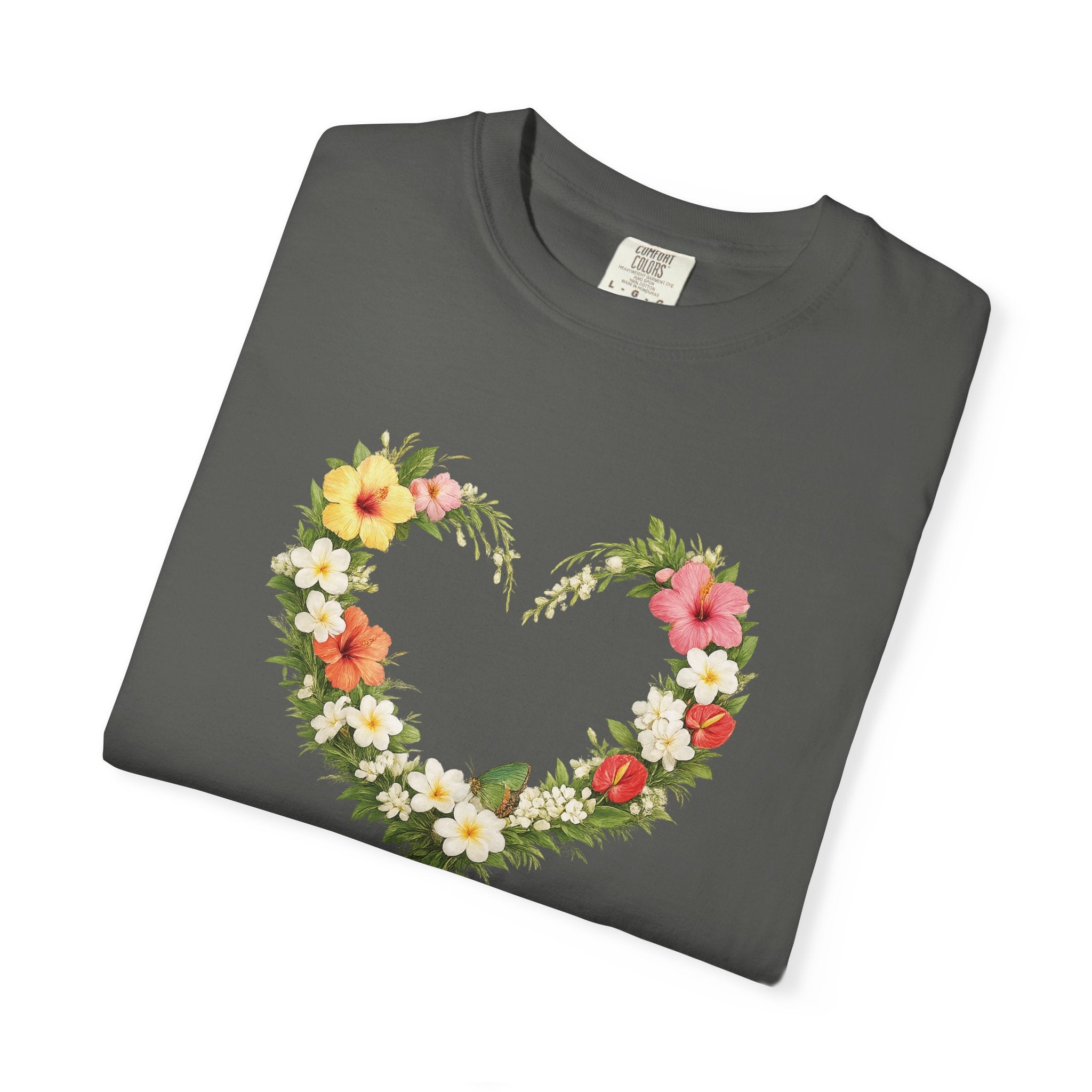 I Trust Him Floral Heart Christian Shirt, 2 Timothy 1:7 T-Shirt, Faith Based Gift for Women, Wildflower Heart Tee, Redeemed Faith Apparel