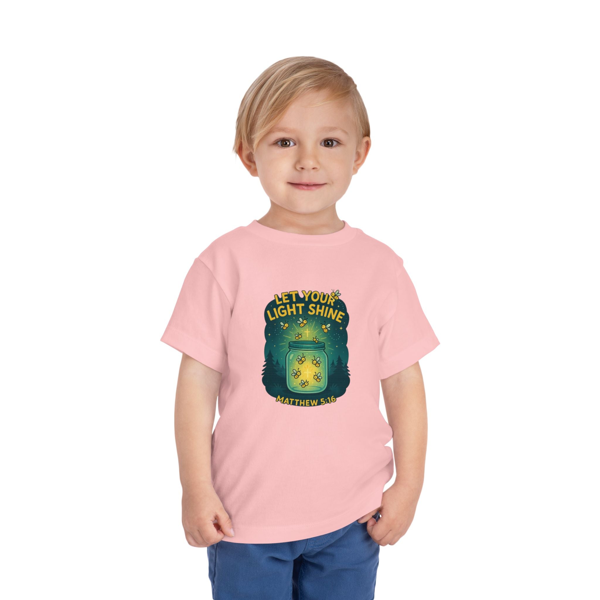 Let Your Light Shine Shirt for Toddlers, Kids Christian Shirt, Matthew 5 16 Shirt, Christian Toddler Shirt, Bible Verse Kids Gift, Redeemed Faith Apparel