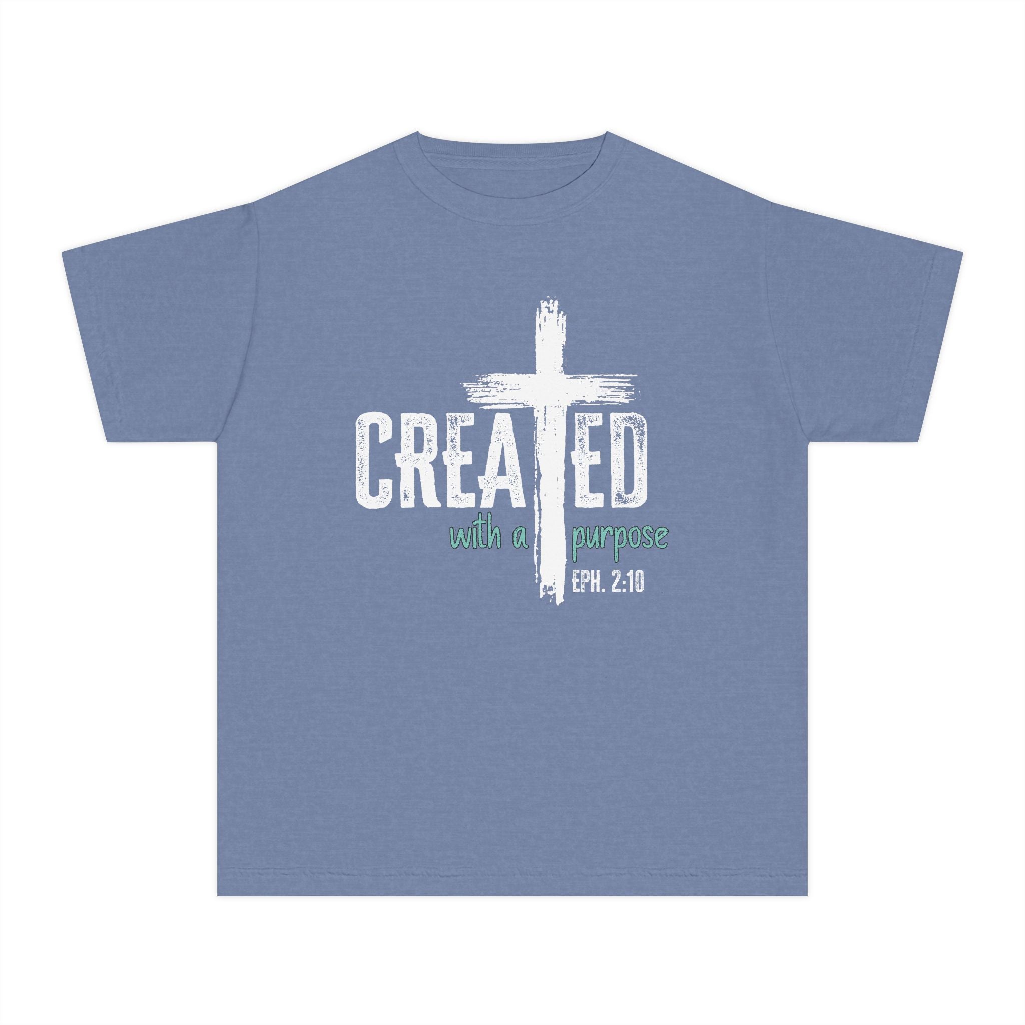 Created with a Purpose Youth Shirt, Christian Youth Shirt, Ephesians 2:10 Shirt, Faith Shirt for Kids, Christian Tee, Church Shirt