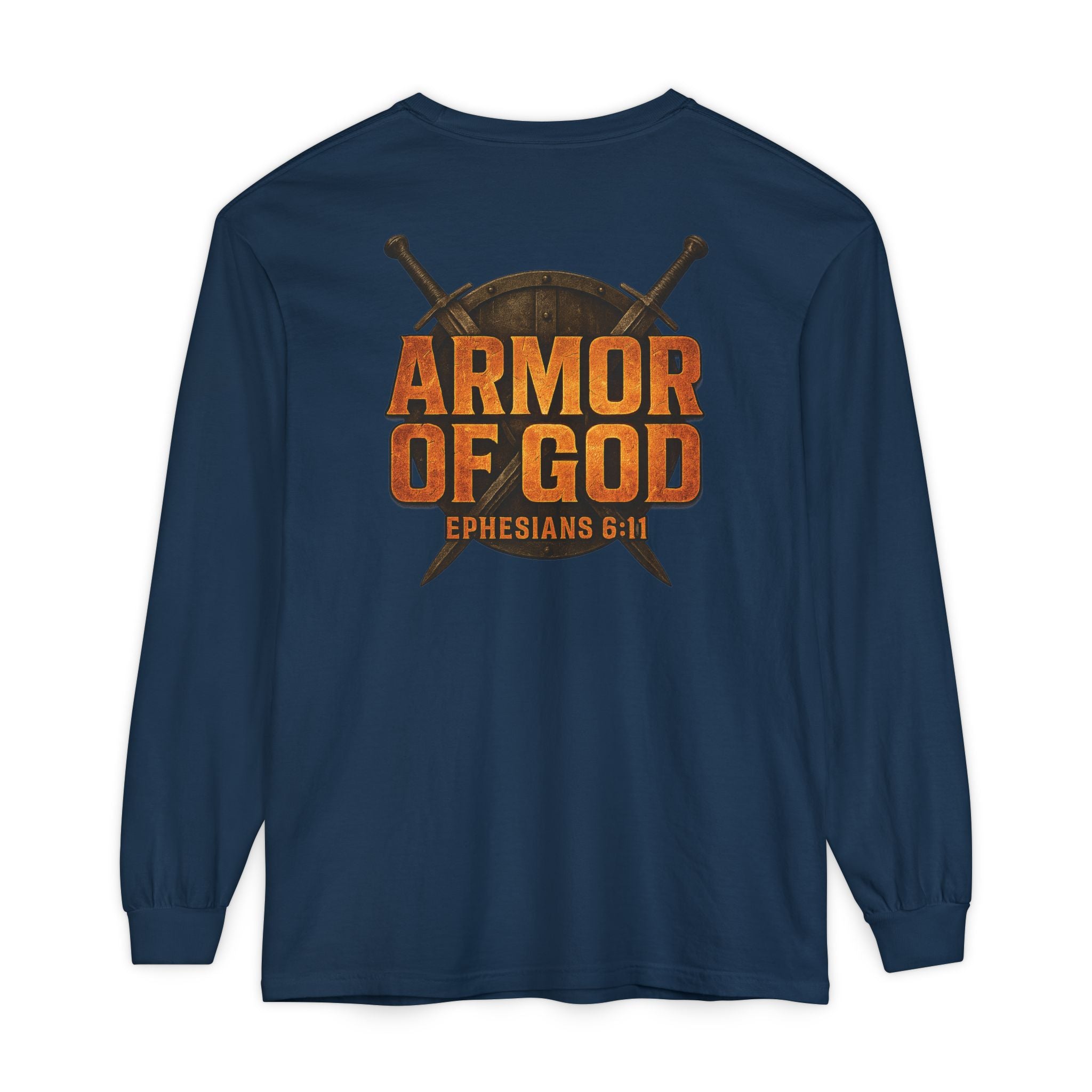 Armor of God Christian Long Sleeve T Shirt, Ephesians 6:11 Shirt, Christian Warrior Faith Shirt, Bible Verse Shirt, Redeemed Faith Apparel