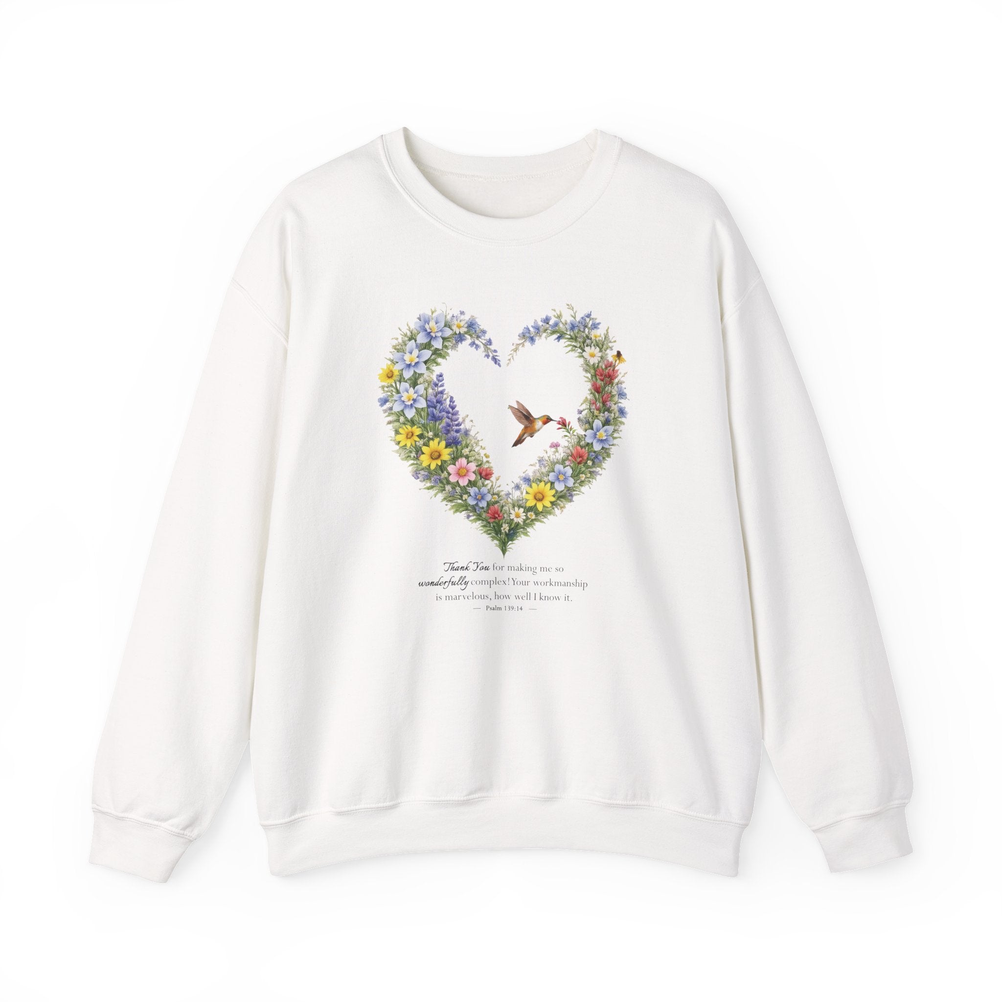 Psalm 139 14 Sweatshirt, Fearfully and Wonderfully Made Christian Floral Sweatshirt, Womens Faith Gift, Redeemed Faith Apparel, Boho Top