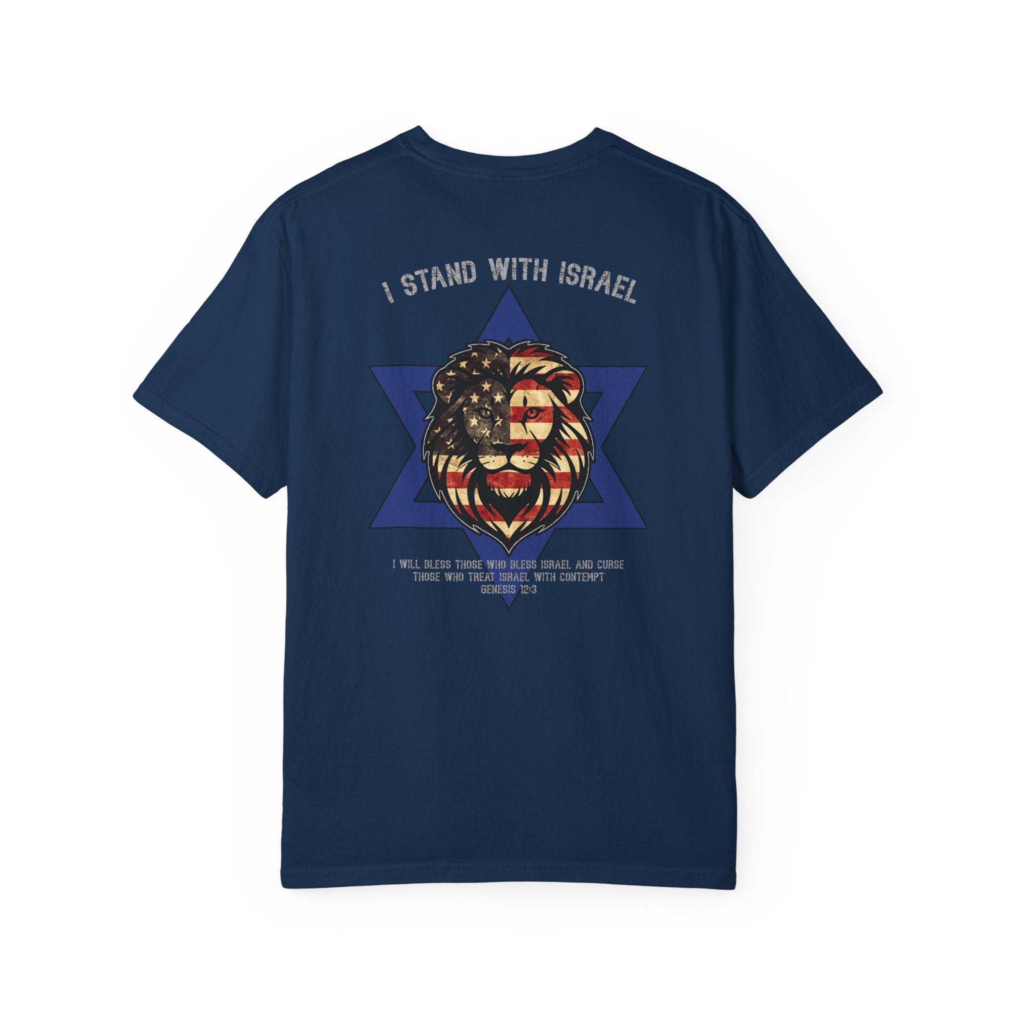 I Stand With Israel Christian Shirt, Genesis 12:3 T-Shirt, Lion of Judah Israel Shirt, Christian Patriot Shirt, Redeemed Faith Apparel