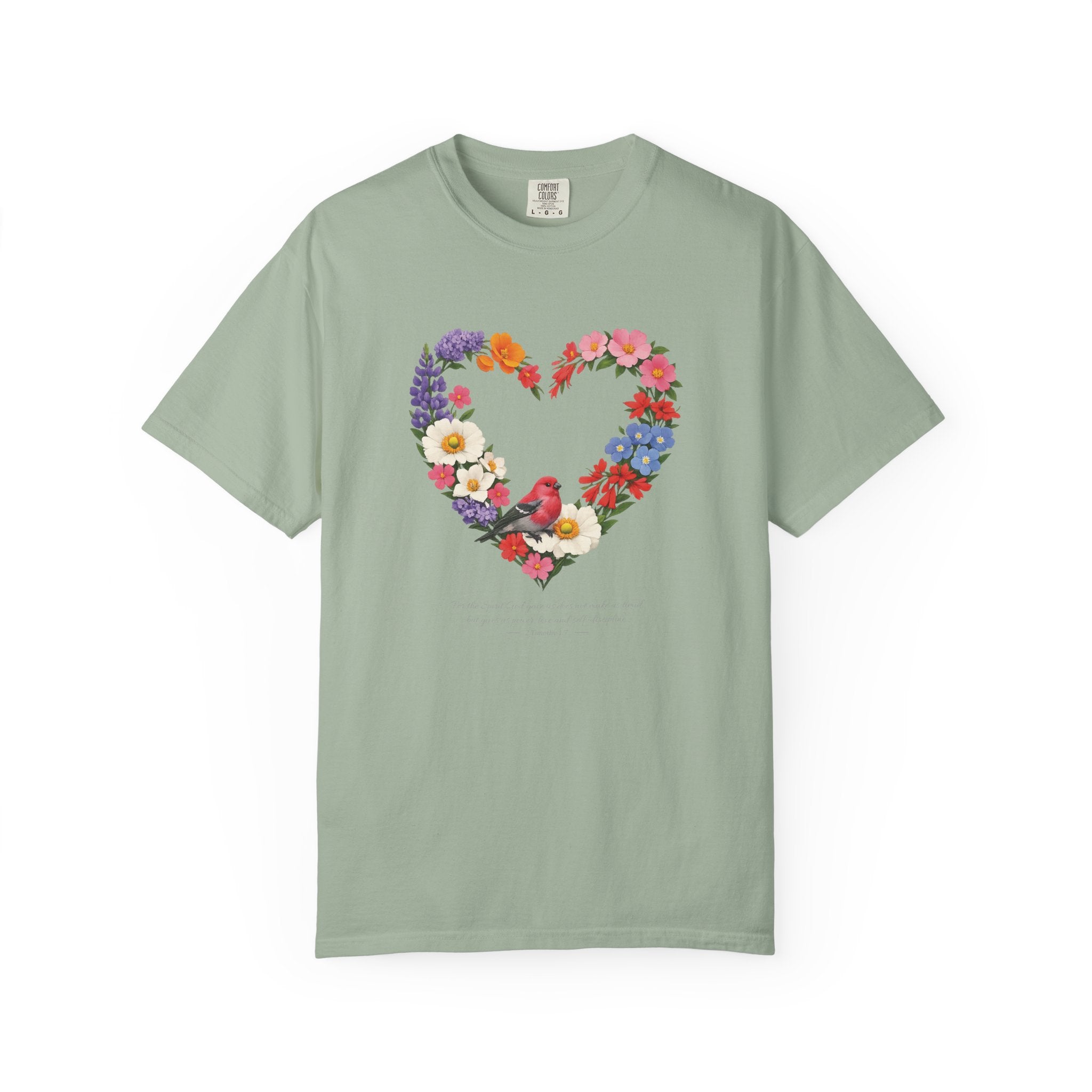 For God Has Not Given Us A Spirit Of Fear Floral Tee, 2 Timothy 1:7 Shirt, Christian Women Gift, Wildflower Heart, Redeemed Faith Apparel