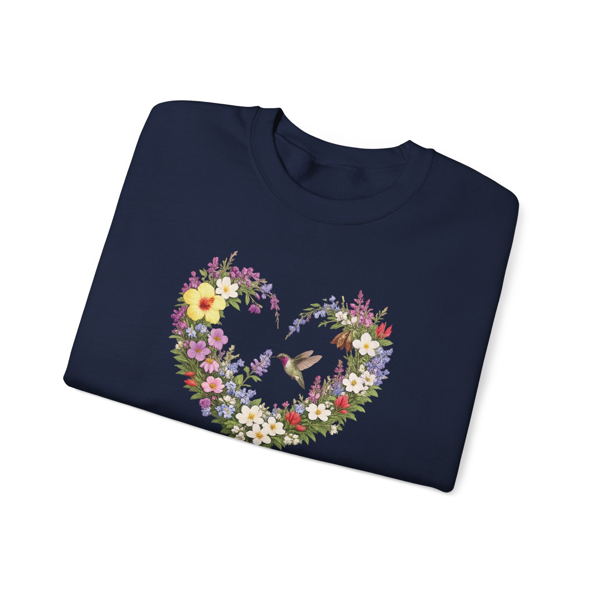 God’s Masterpiece Sweatshirt, Ephesians 2:10 Christian Floral Sweatshirt, Hummingbird Faith Womens Gift, Redeemed Faith Apparel