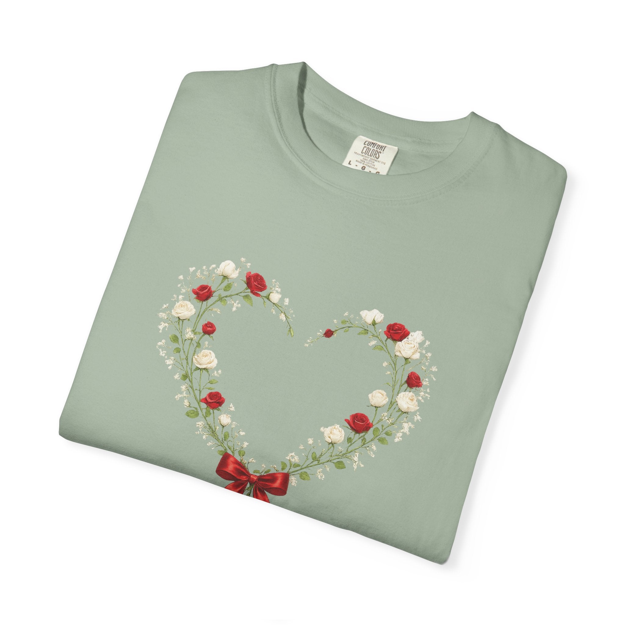We Love Because He First Loved Us Floral Tee, 1 John 4:19 Christian Shirt, Bible Verse Women Gift, Wildflower Heart, Redeemed Faith Apparel