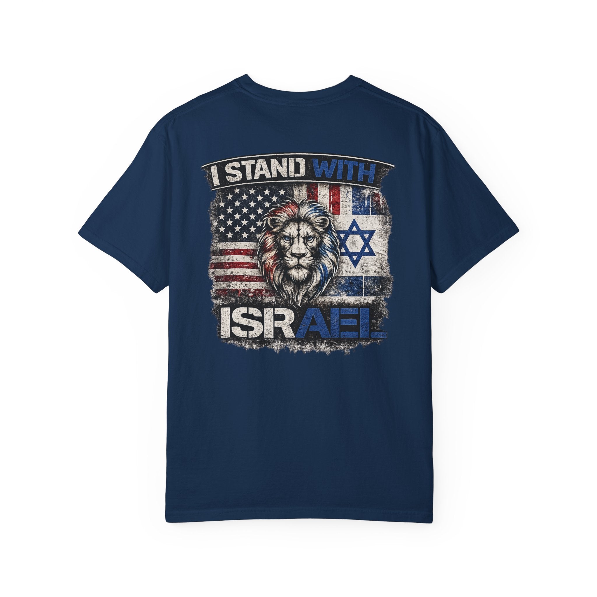 I Stand With Israel Christian T-Shirt, Lion of Judah Faith Tee, Israel Support Shirt, Christian Patriot Shirt, Redeemed Faith Apparel