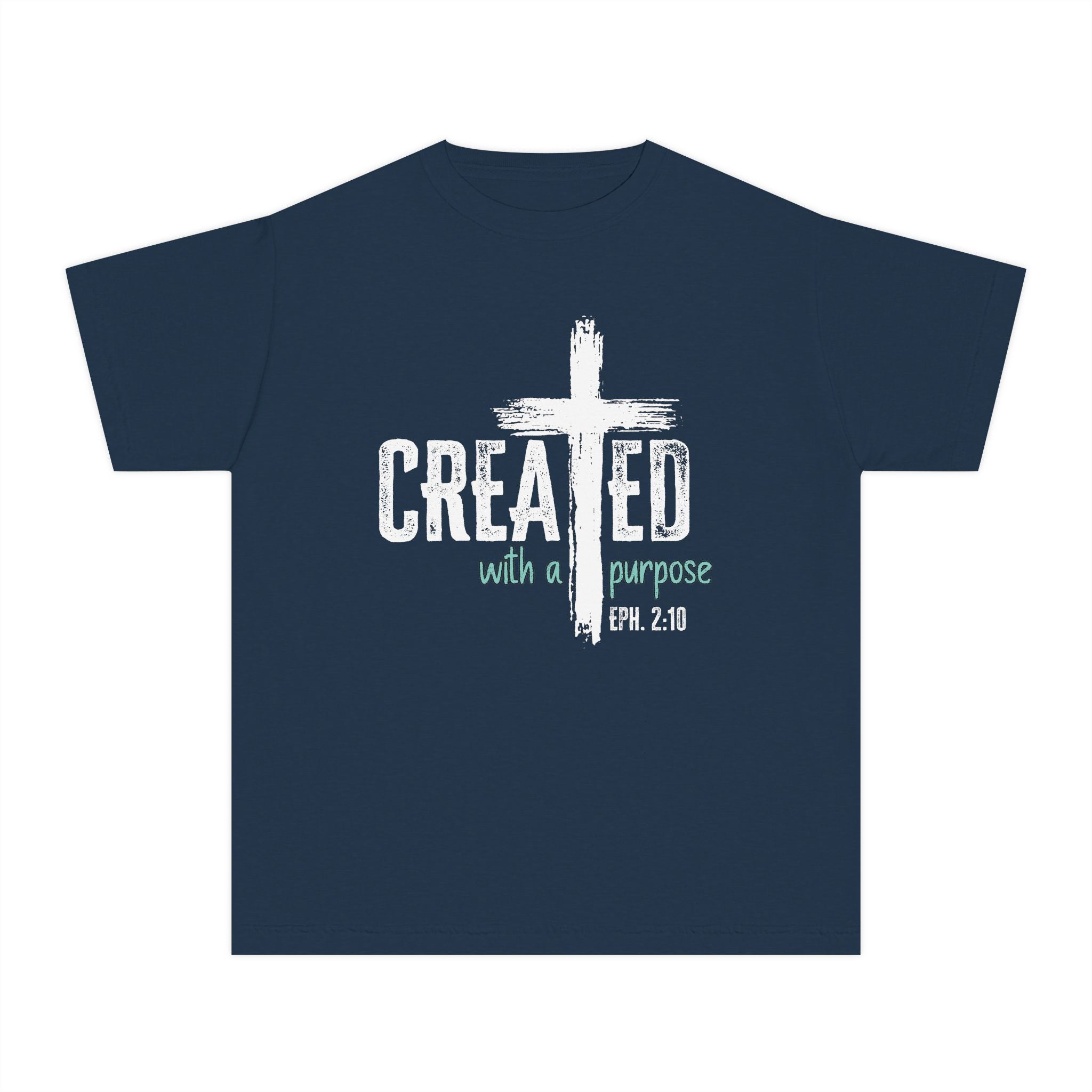 Created with a Purpose Youth Shirt, Christian Youth Shirt, Ephesians 2:10 Shirt, Faith Shirt for Kids, Christian Tee, Church Shirt