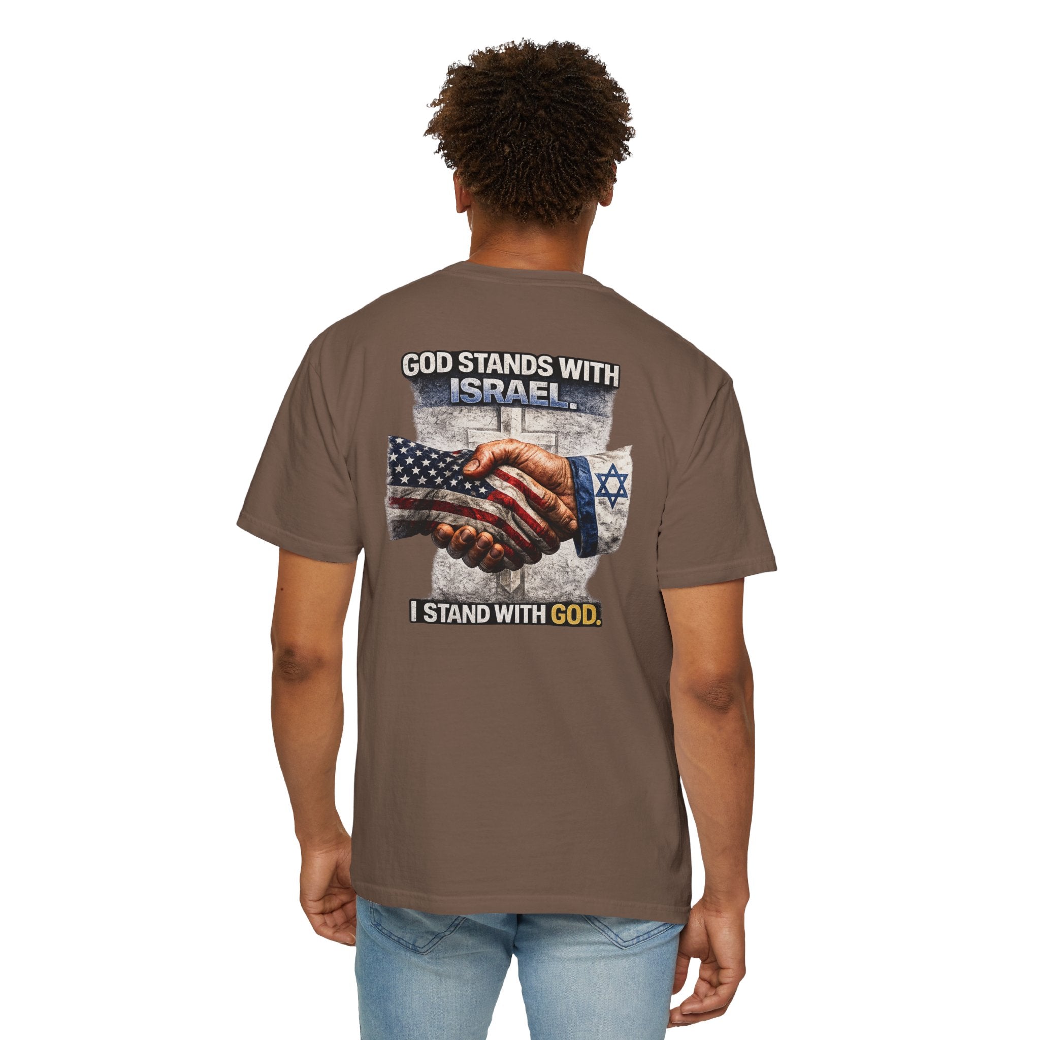 God Stands With Israel Christian Shirt, I Stand With God Faith Tee, Israel Support Christian Shirt, Christian Shirt, Redeemed Faith Apparel