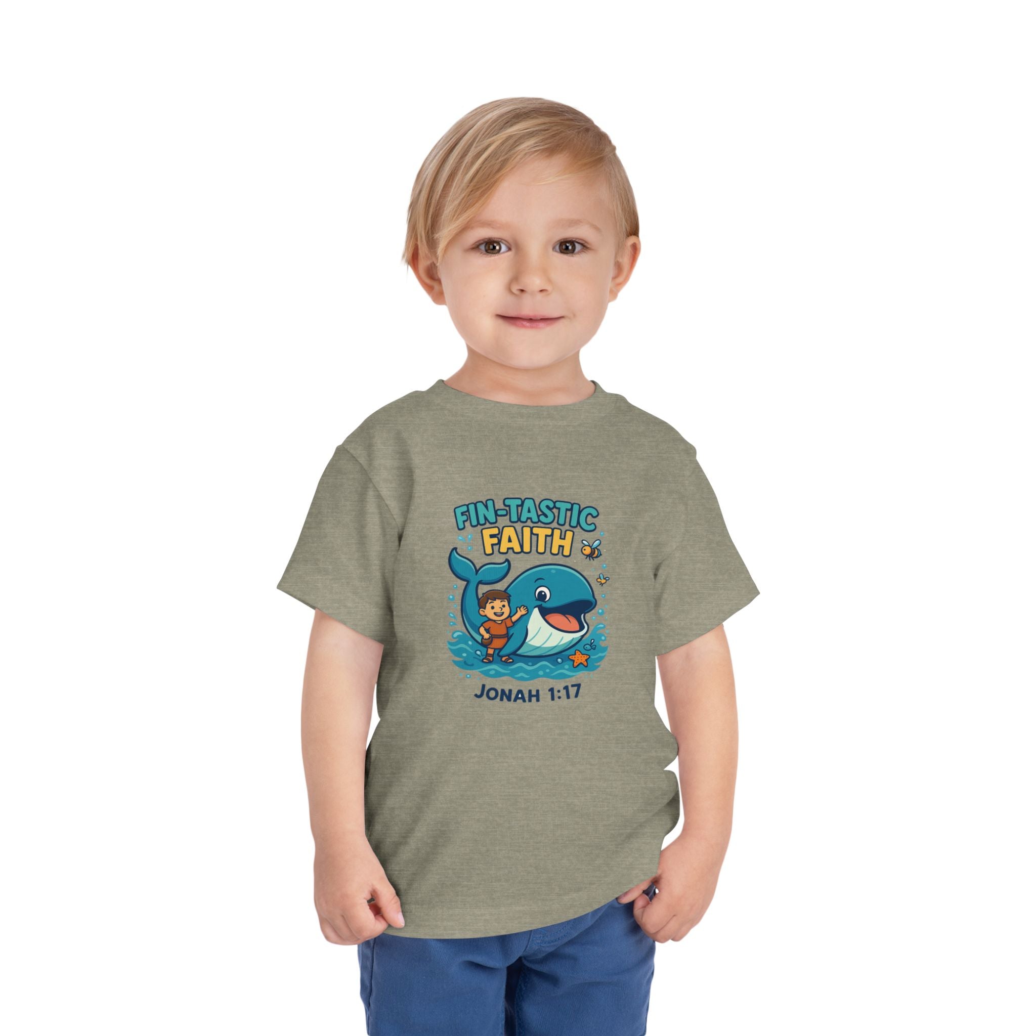 Kids Fin-Tastic Faith Shirt, Christian Kids T-Shirt, Jonah and the Whale, Bible Story Tee, Redeemed Faith Apparel