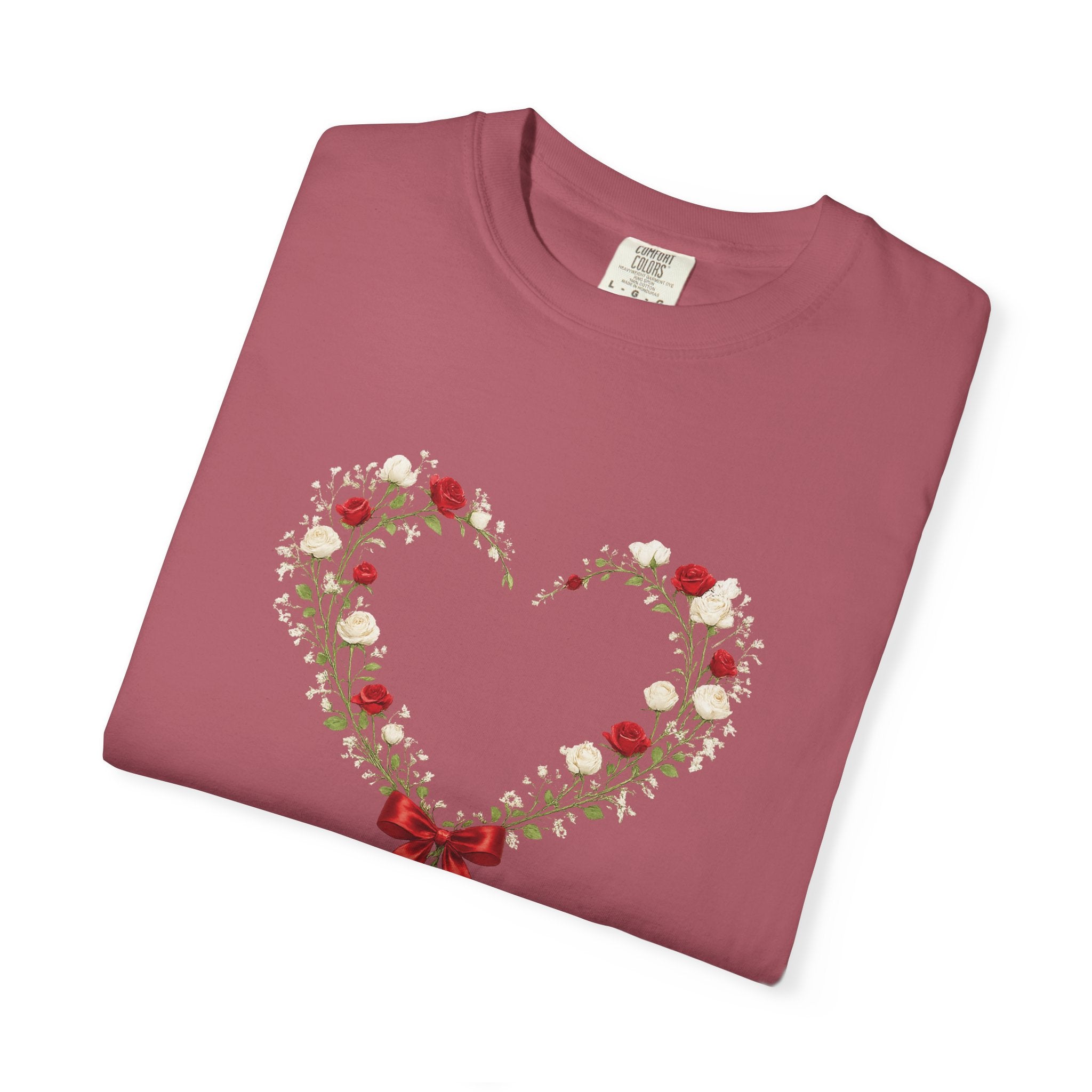 We Love Because He First Loved Us Floral Tee, 1 John 4:19 Christian Shirt, Bible Verse Women Gift, Wildflower Heart, Redeemed Faith Apparel