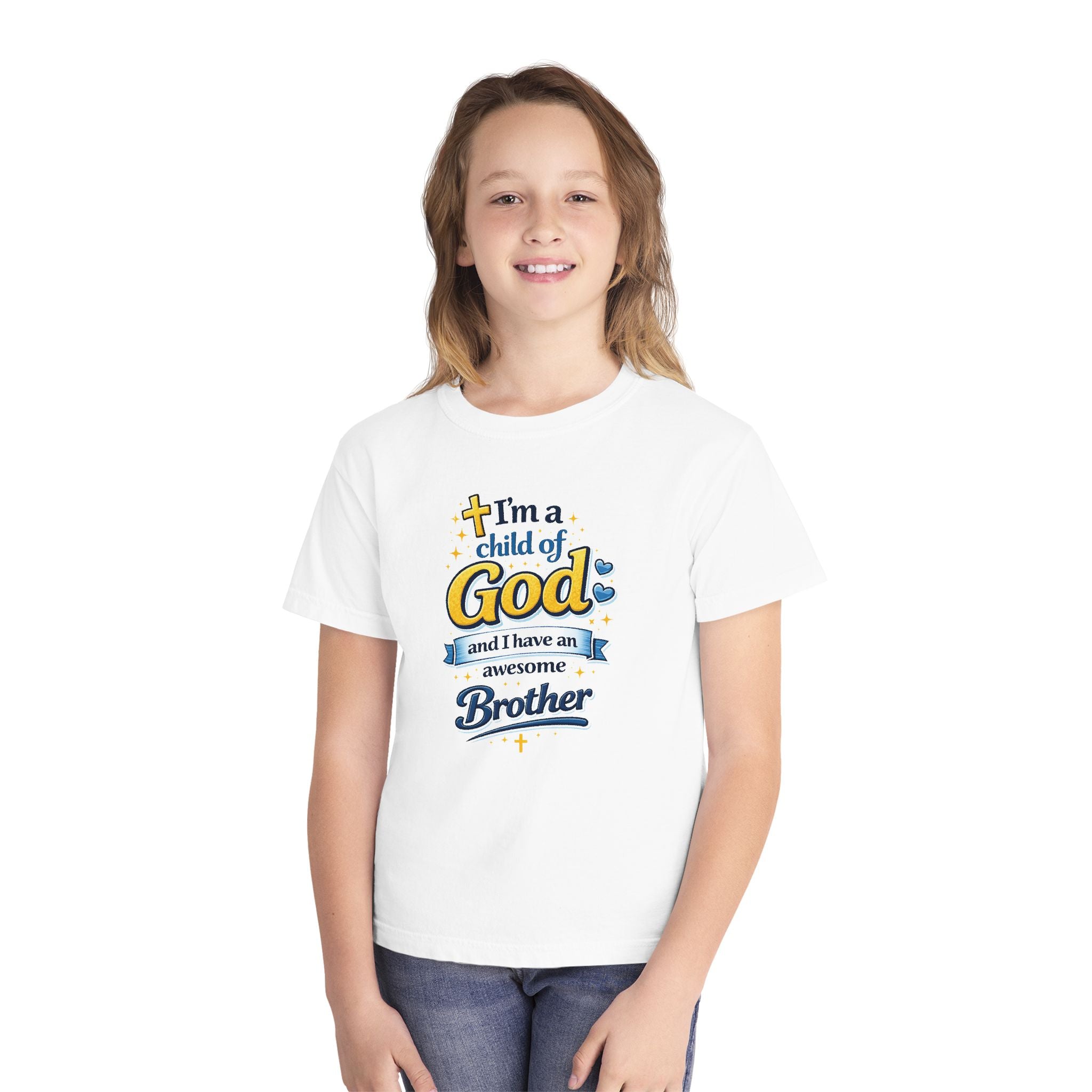 Im a Child of God Youth Shirt and Awesome Brother, Christian Family Shirt Youth, Brother Sister Mom Dad Shirt, Youth Christian Faith Shirt