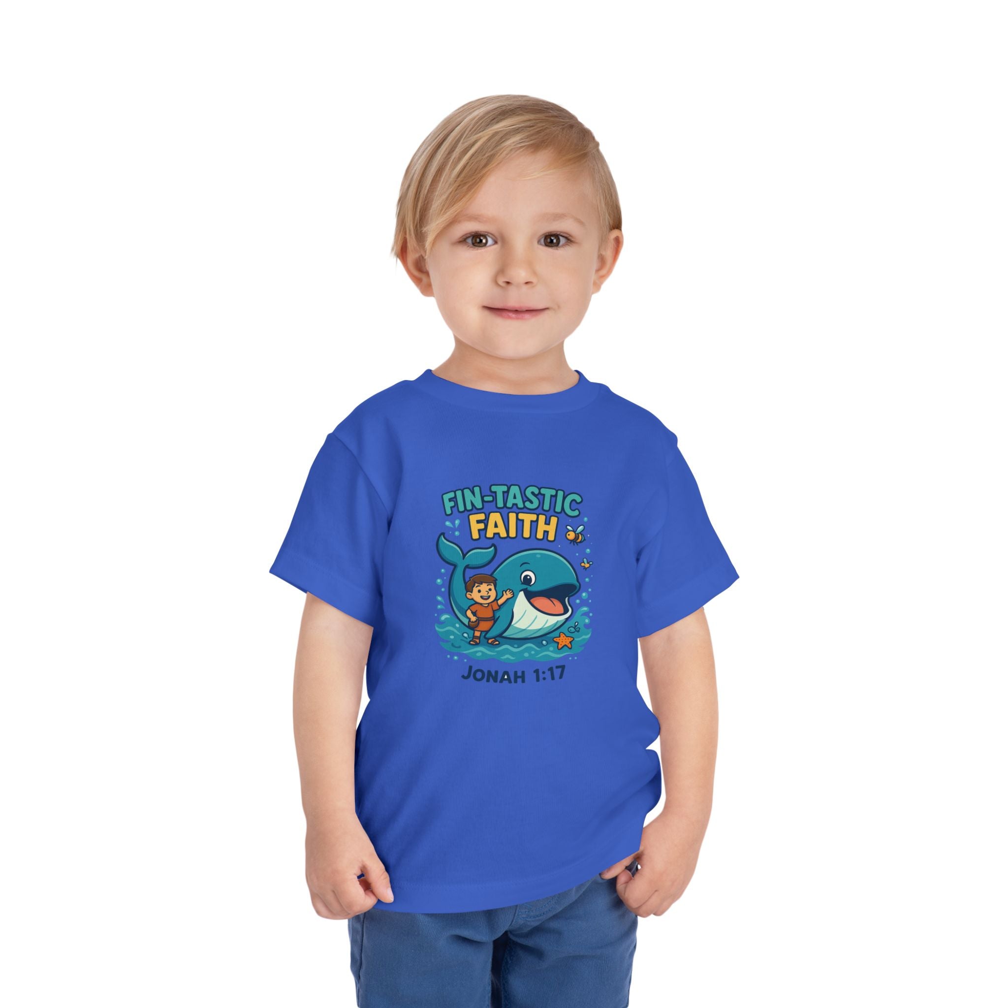 Kids Fin-Tastic Faith Shirt, Christian Kids T-Shirt, Jonah and the Whale, Bible Story Tee, Redeemed Faith Apparel