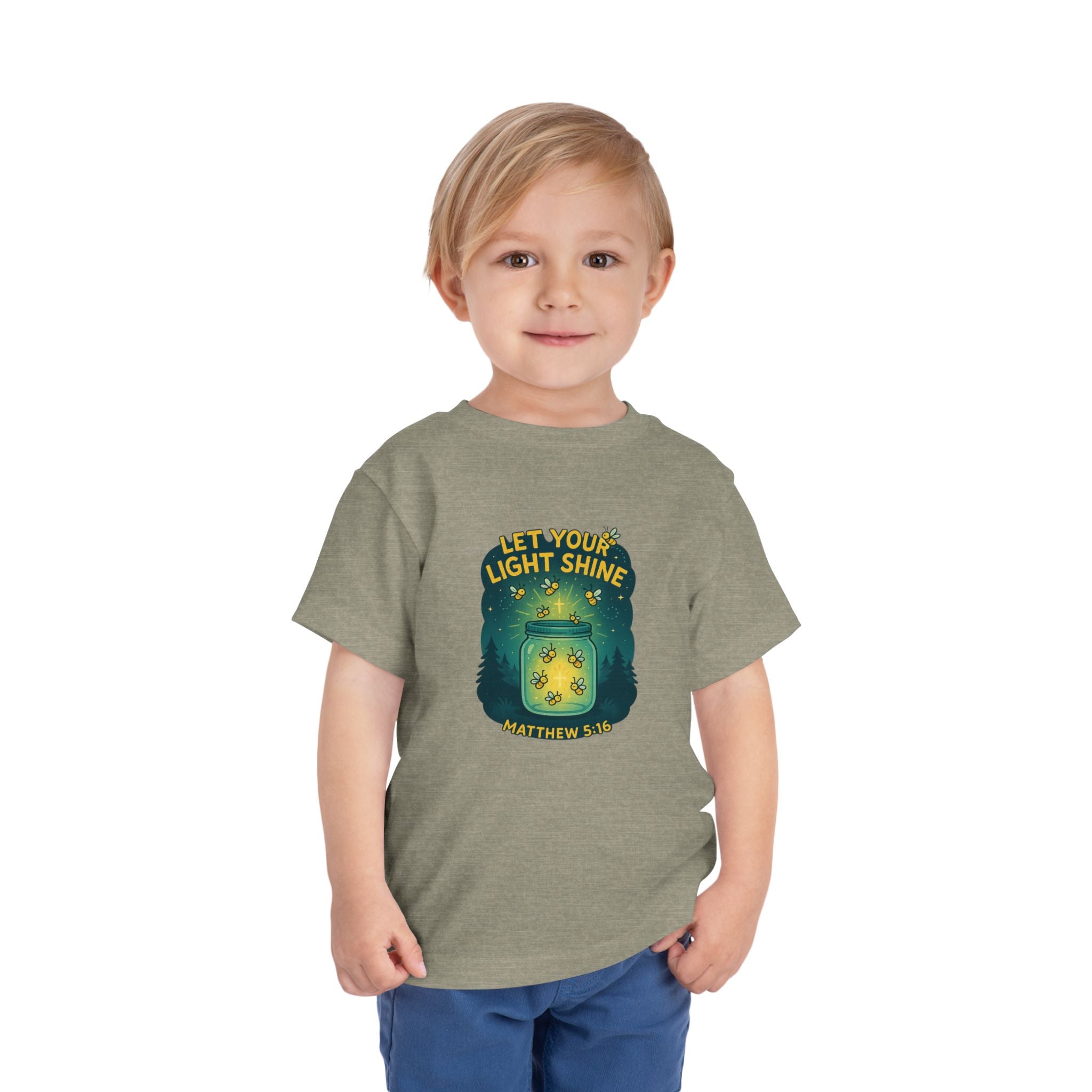 Let Your Light Shine Shirt for Toddlers, Kids Christian Shirt, Matthew 5 16 Shirt, Christian Toddler Shirt, Bible Verse Kids Gift, Redeemed Faith Apparel