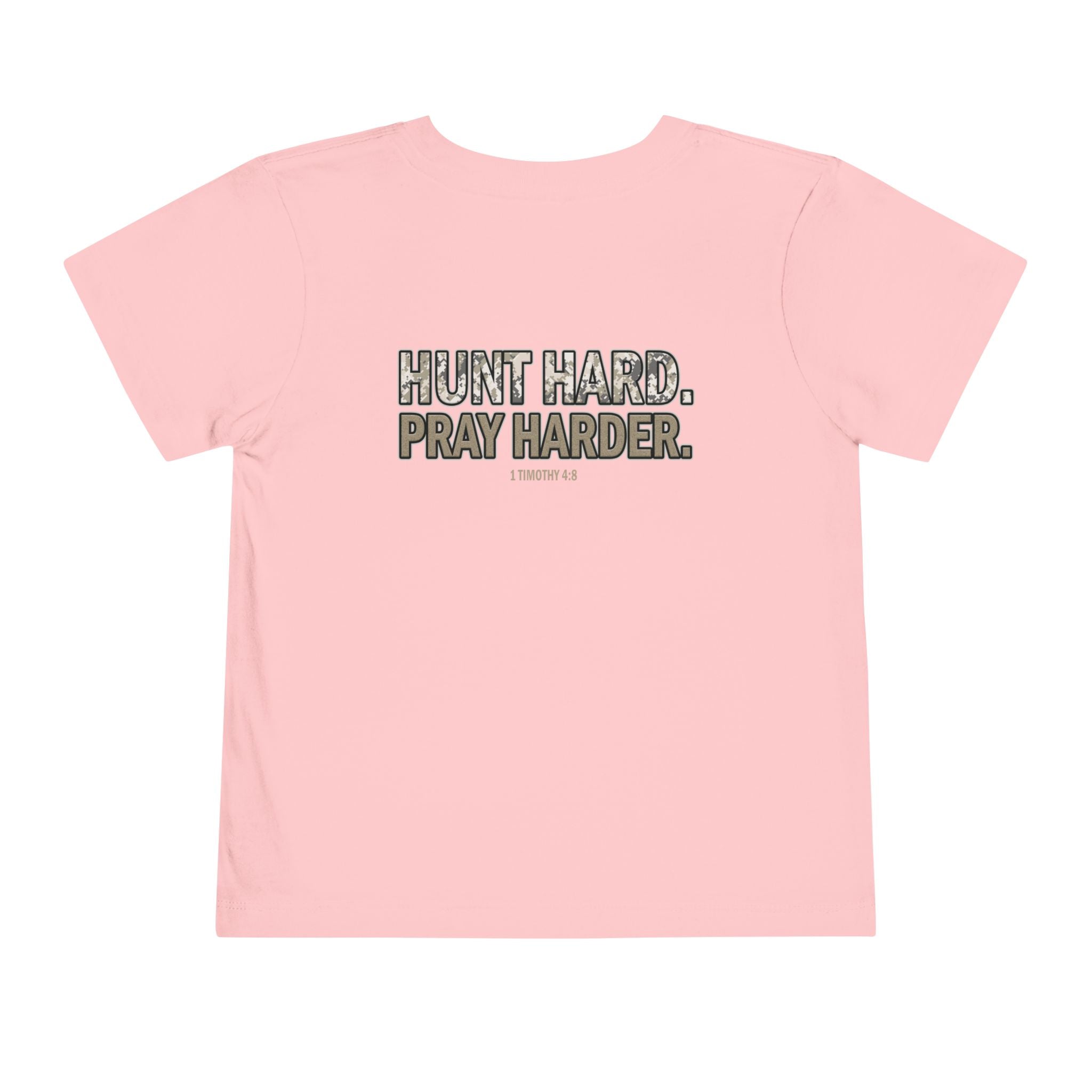 Hunt Pray Shirt, Christian Hunting Shirt Youth, Hunt Hard Pray Harder Shirt, 1 Timothy 4 8 Shirt, Kids Faith Shirt, Redeemed Faith Apparel