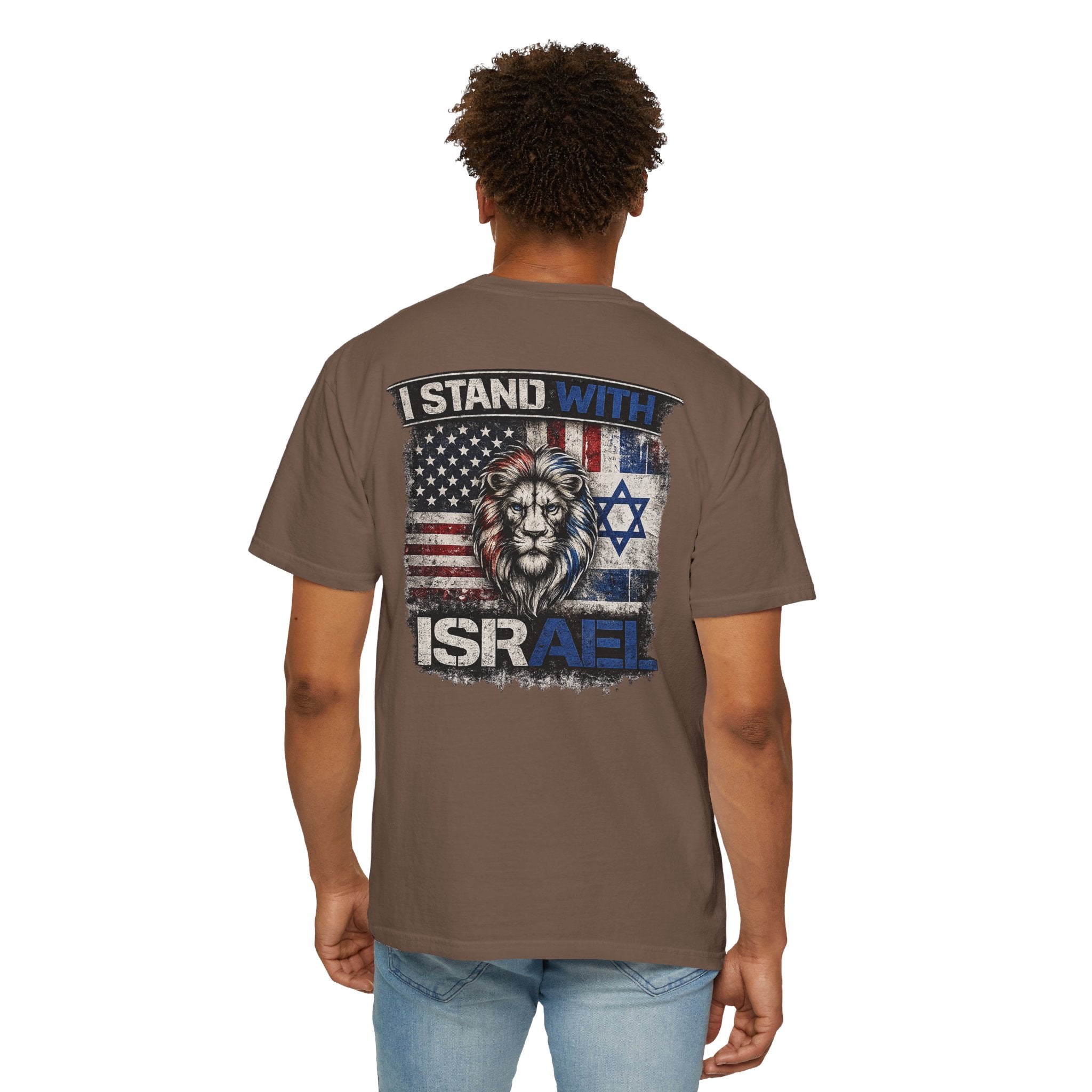 I Stand With Israel Christian T-Shirt, Lion of Judah Faith Tee, Israel Support Shirt, Christian Patriot Shirt, Redeemed Faith Apparel