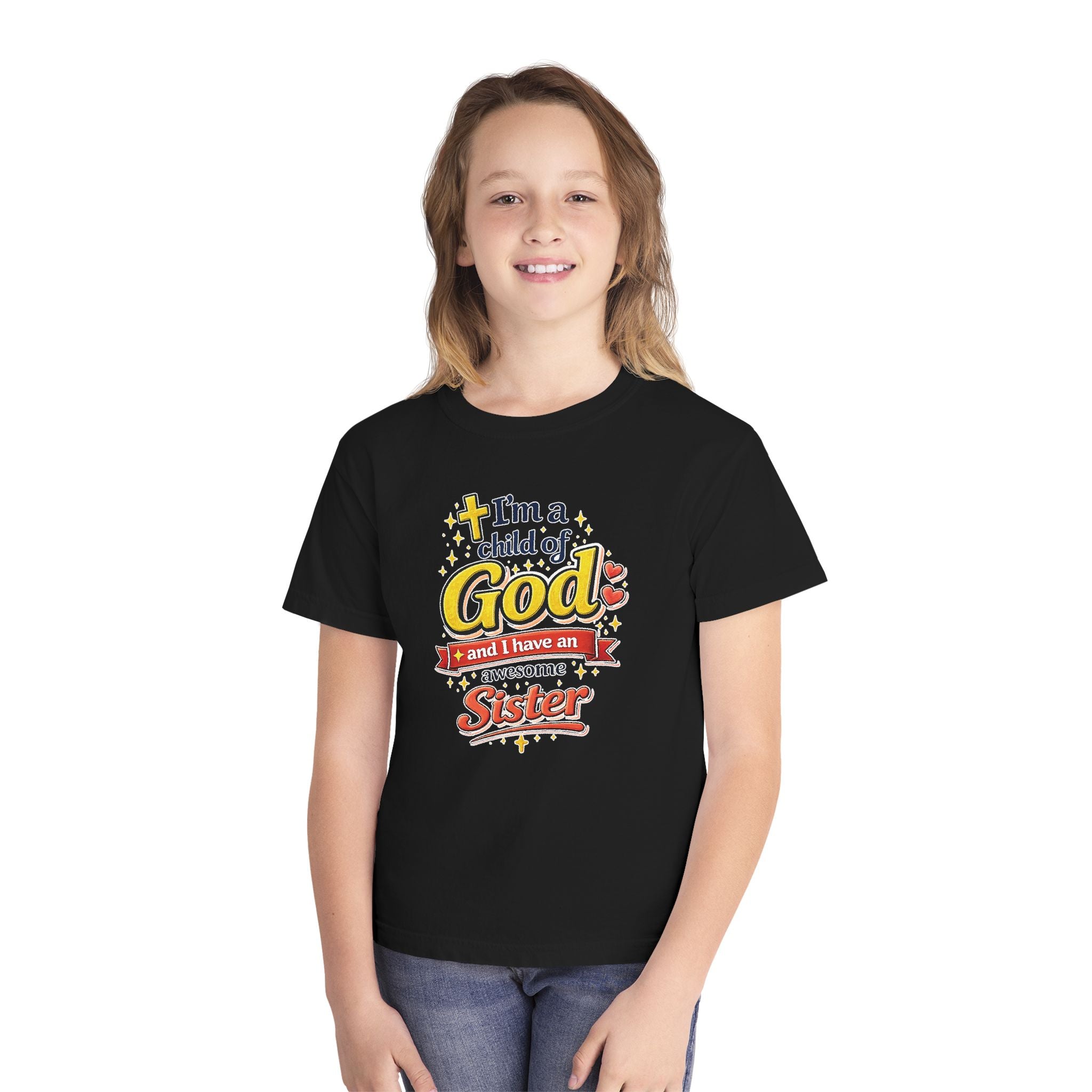 Im a Child of God Youth Shirt and Awesome Sister, Christian Family Shirt Youth, Brother Sister Mom Dad Shirt, Youth Christian Faith Shirt
