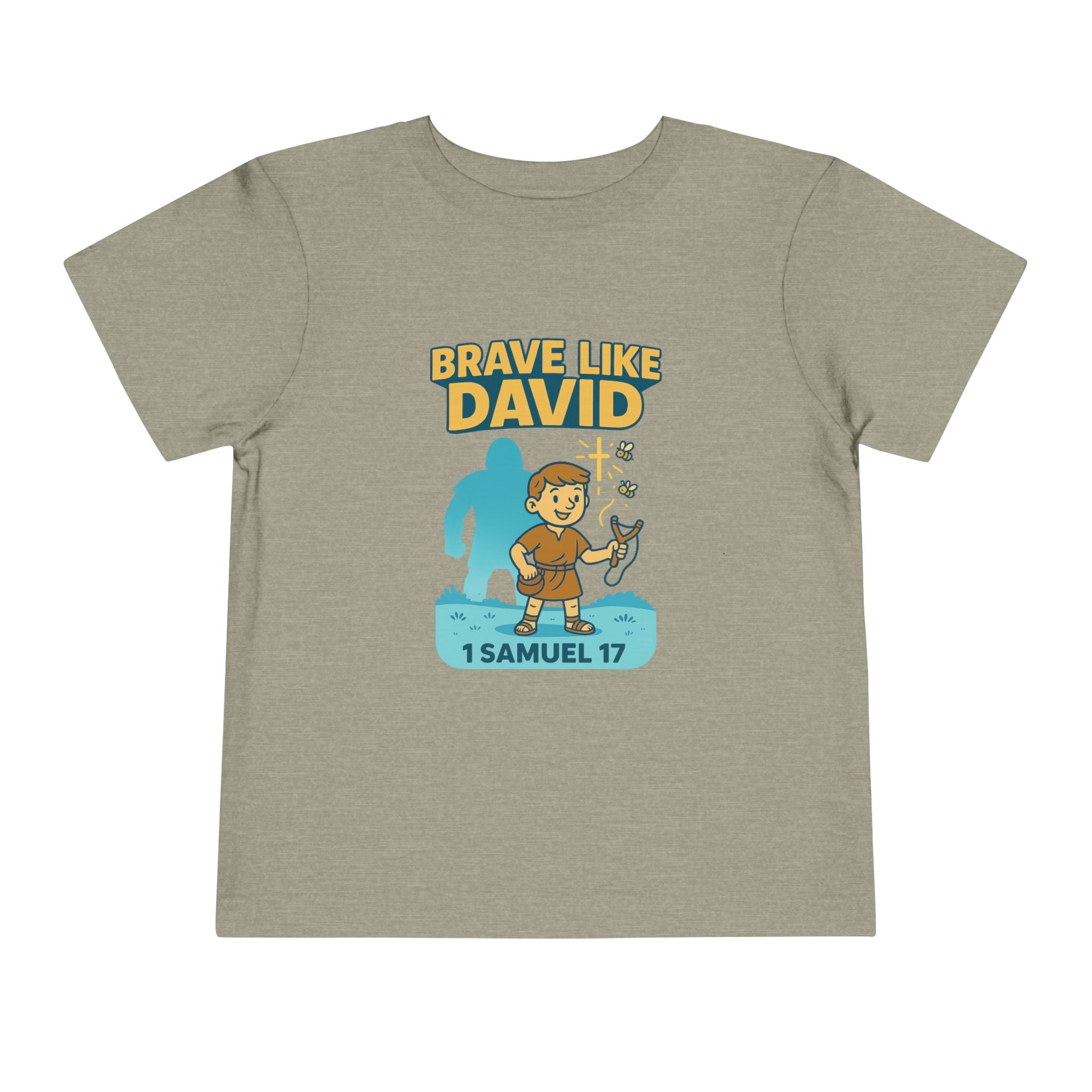 Brave Like David Kids T-Shirt, 1 Samuel 17, Christian Apparel for Kids, Redeemed Faith Apparel,