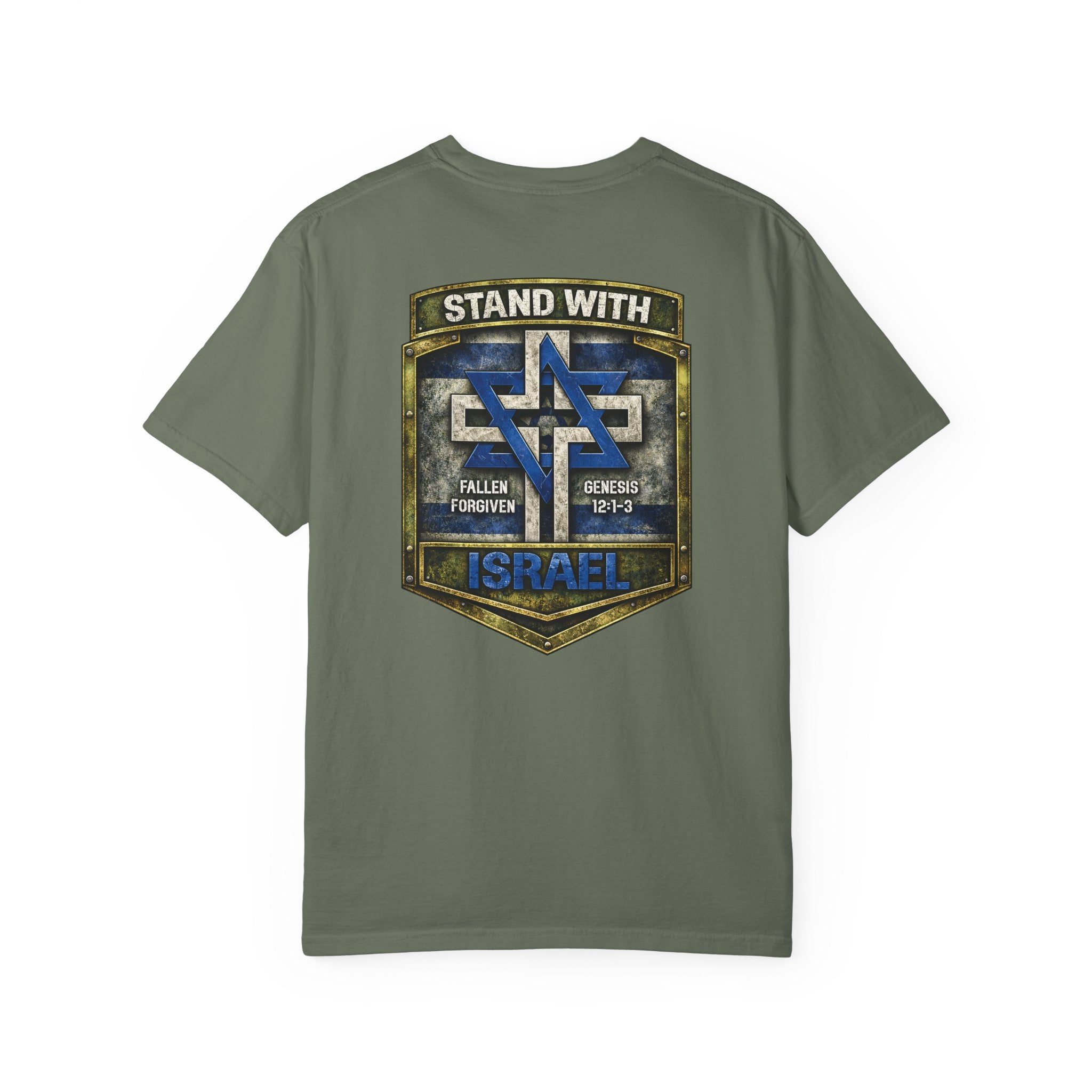 Stand With Israel Christian Shirt, Genesis 12:1-3 Bible Verse Tee, Christian Israel T-Shirt, Faith and Freedom Shirt, Redeemed Faith Apparel