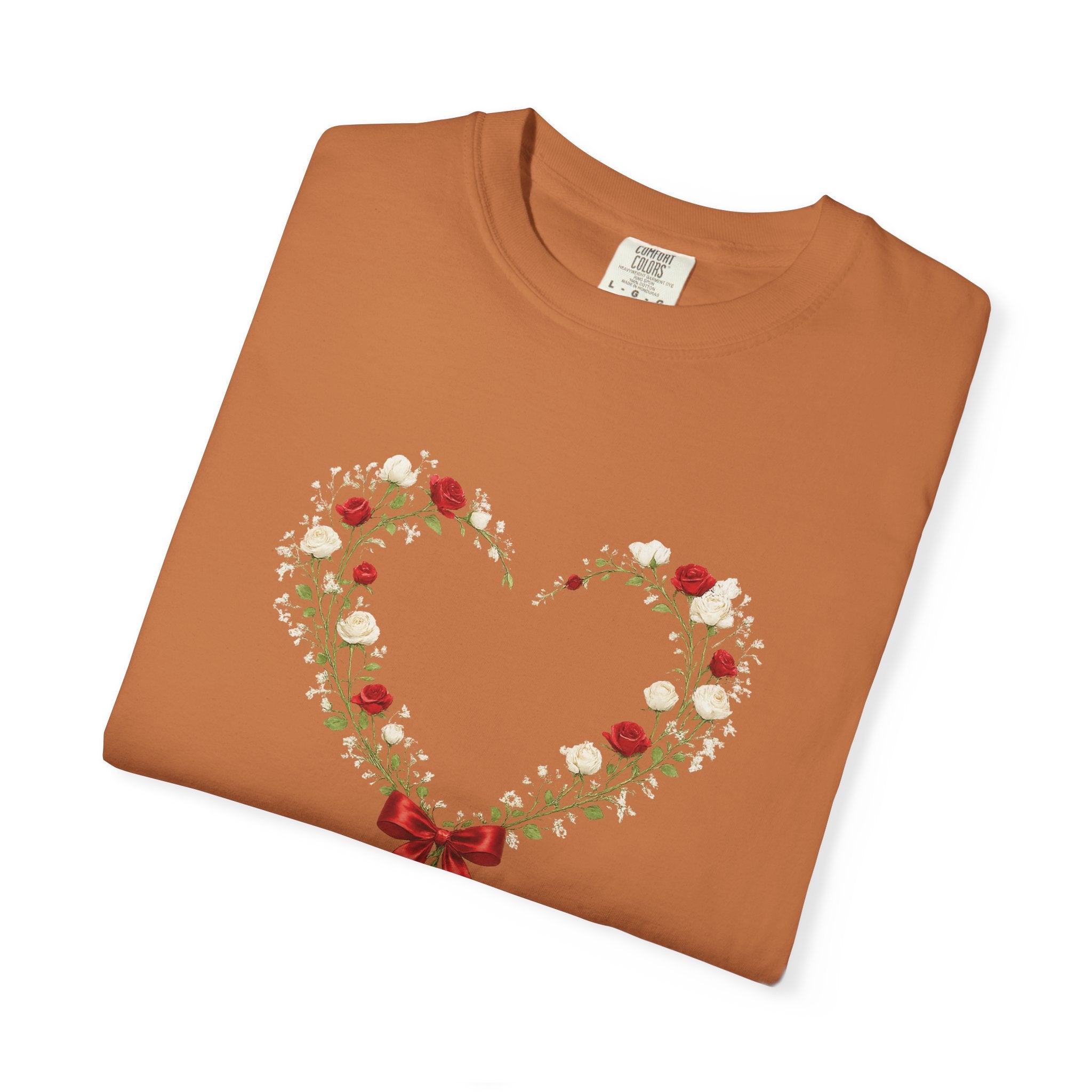 We Love Because He First Loved Us Floral Tee, 1 John 4:19 Christian Shirt, Bible Verse Women Gift, Wildflower Heart, Redeemed Faith Apparel