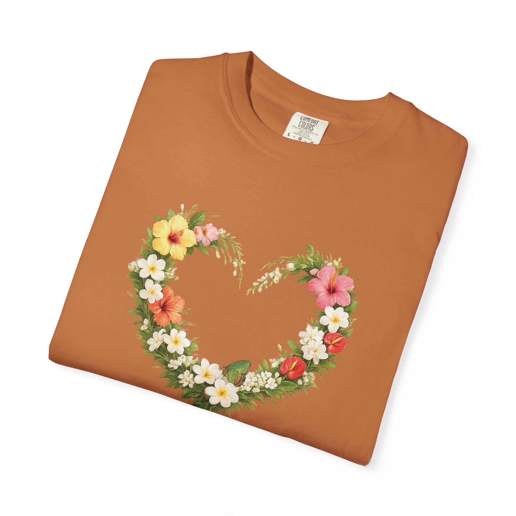 I Trust Him Floral Heart Christian Shirt, 2 Timothy 1:7 T-Shirt, Faith Based Gift for Women, Wildflower Heart Tee, Redeemed Faith Apparel