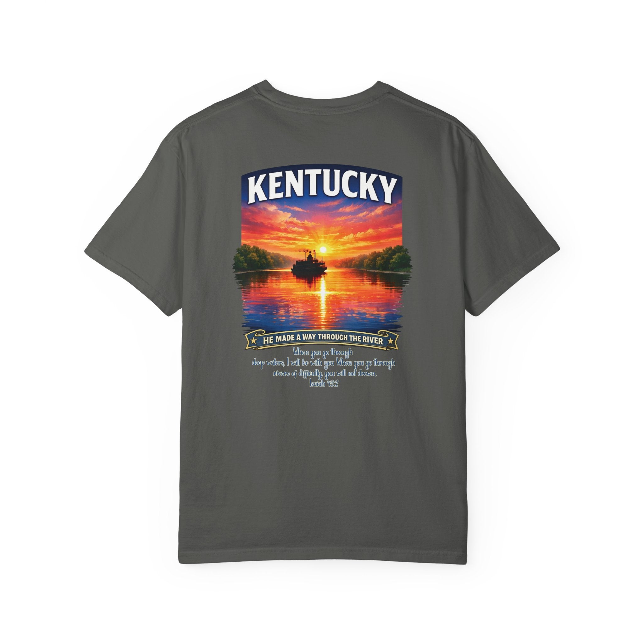 KY-Kentucky River Christian T Shirt, He Made a Way Through the River Shirt, Isaiah 43 Tee, Kentucky Gift Him, God Bless America Collection