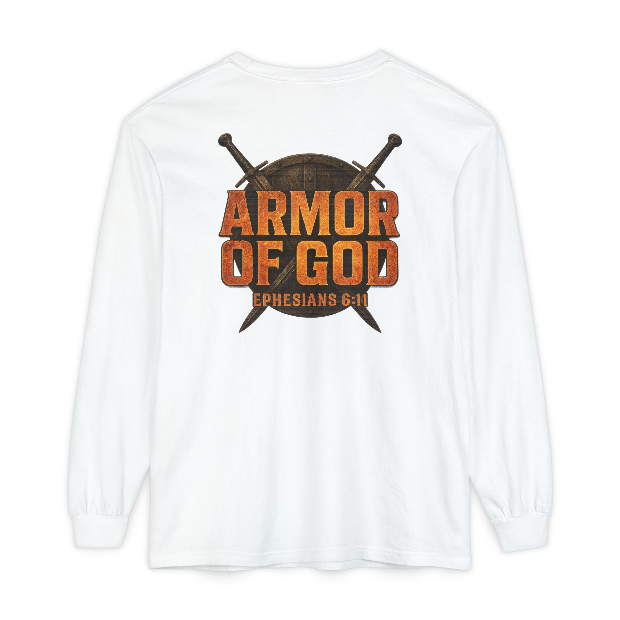 Armor of God Christian Long Sleeve T Shirt, Ephesians 6:11 Shirt, Christian Warrior Faith Shirt, Bible Verse Shirt, Redeemed Faith Apparel