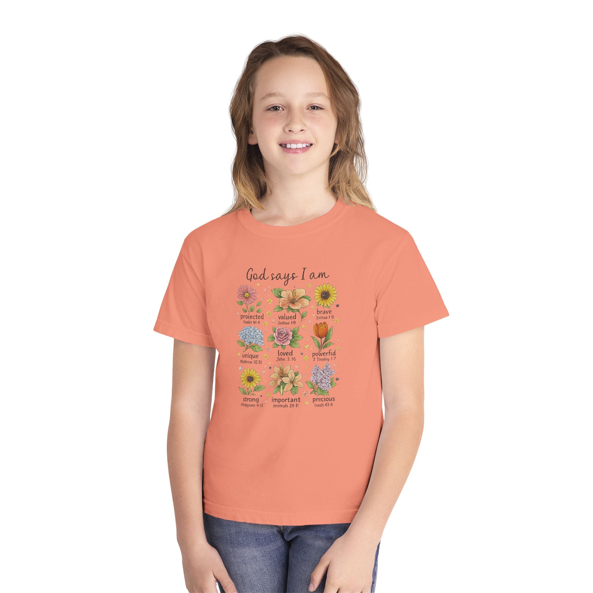 God Says I Am Youth Shirt, Christian Youth T Shirt, Bible Verse Youth Tee, Faith Shirt for Girls, Church Youth Shirt, Scripture Tee