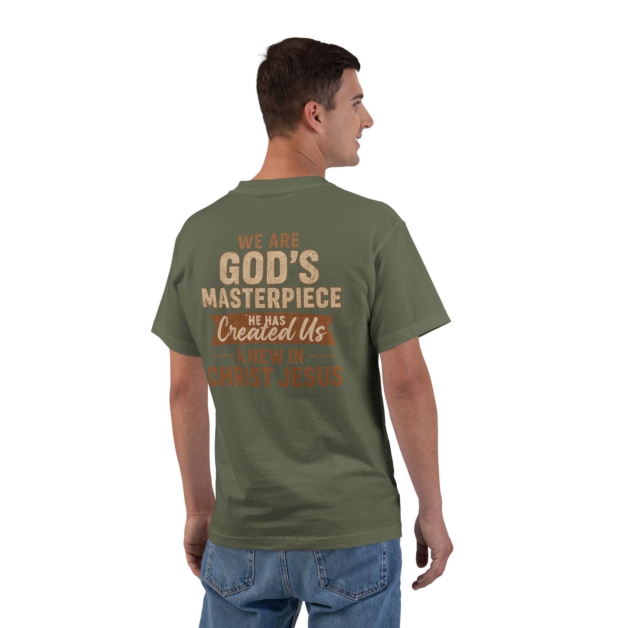 God's Masterpiece Short-Sleeve T-Shirt - Ephesians 2:10, Christian Apparel, Faith-Based Fashion, Christian Encouragement, Gift for Believers