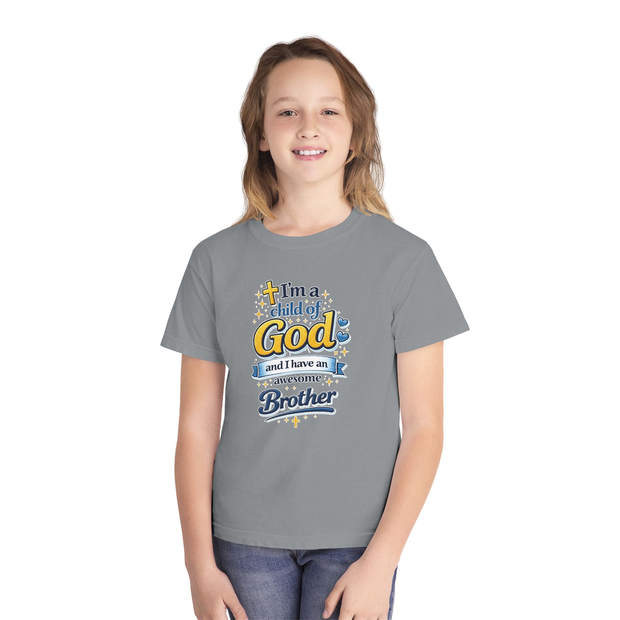 Im a Child of God Youth Shirt and Awesome Brother, Christian Family Shirt Youth, Brother Sister Mom Dad Shirt, Youth Christian Faith Shirt