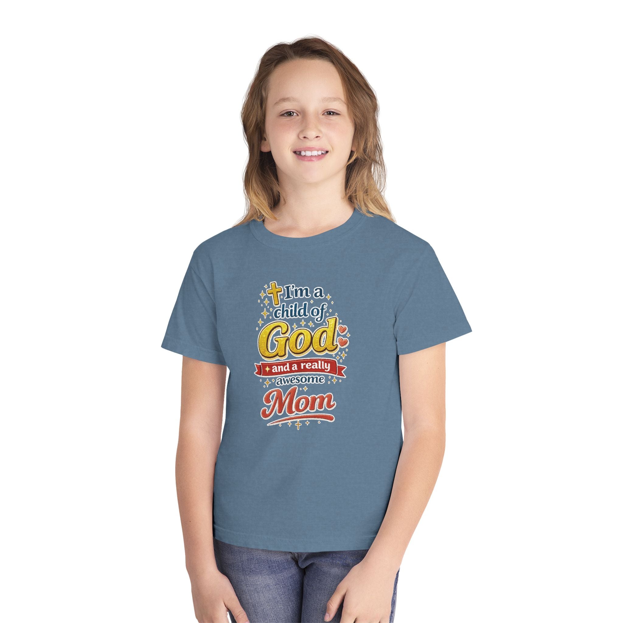 Im a Child of God Youth Shirt and Awesome Mom, Christian Family Shirt Youth, Grandma Grandpa Mom Dad Shirt, Youth Christian Faith Shirt