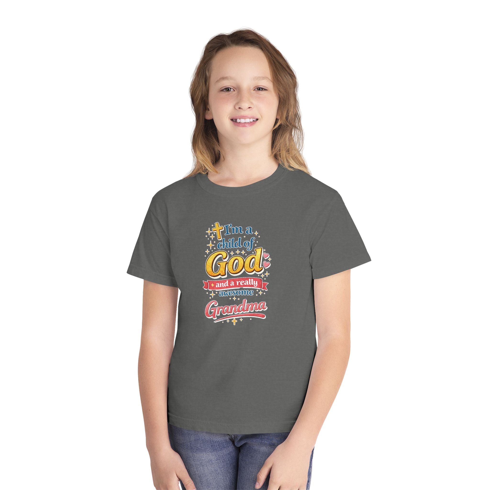 Im a Child of God Youth Shirt and Awesome Grandma, Christian Family Shirt Youth, Grandma Grandpa Mom Dad Shirt, Youth Christian Faith Shirt