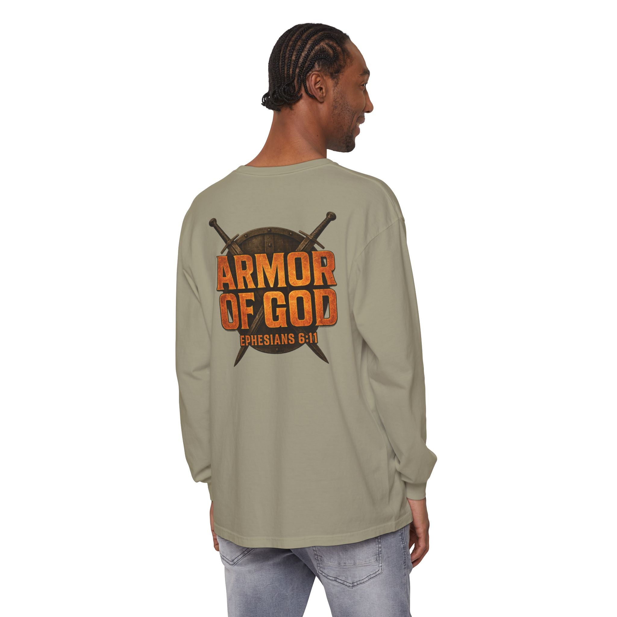 Armor of God Christian Long Sleeve T Shirt, Ephesians 6:11 Shirt, Christian Warrior Faith Shirt, Bible Verse Shirt, Redeemed Faith Apparel