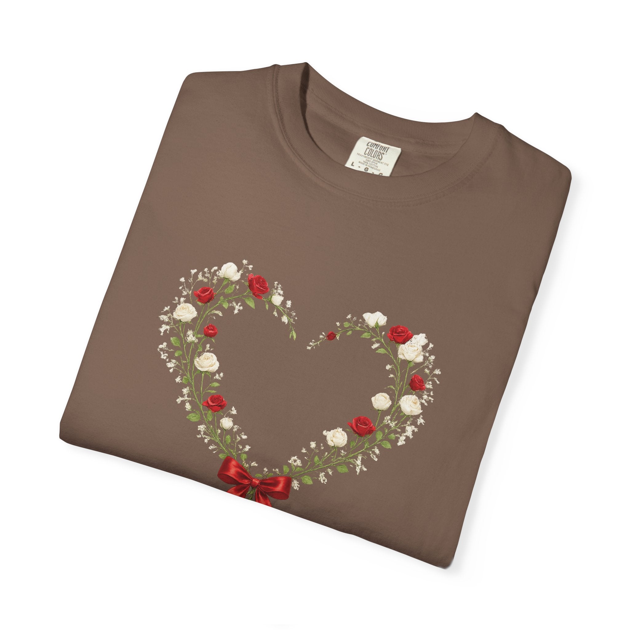 We Love Because He First Loved Us Floral Tee, 1 John 4:19 Christian Shirt, Bible Verse Women Gift, Wildflower Heart, Redeemed Faith Apparel