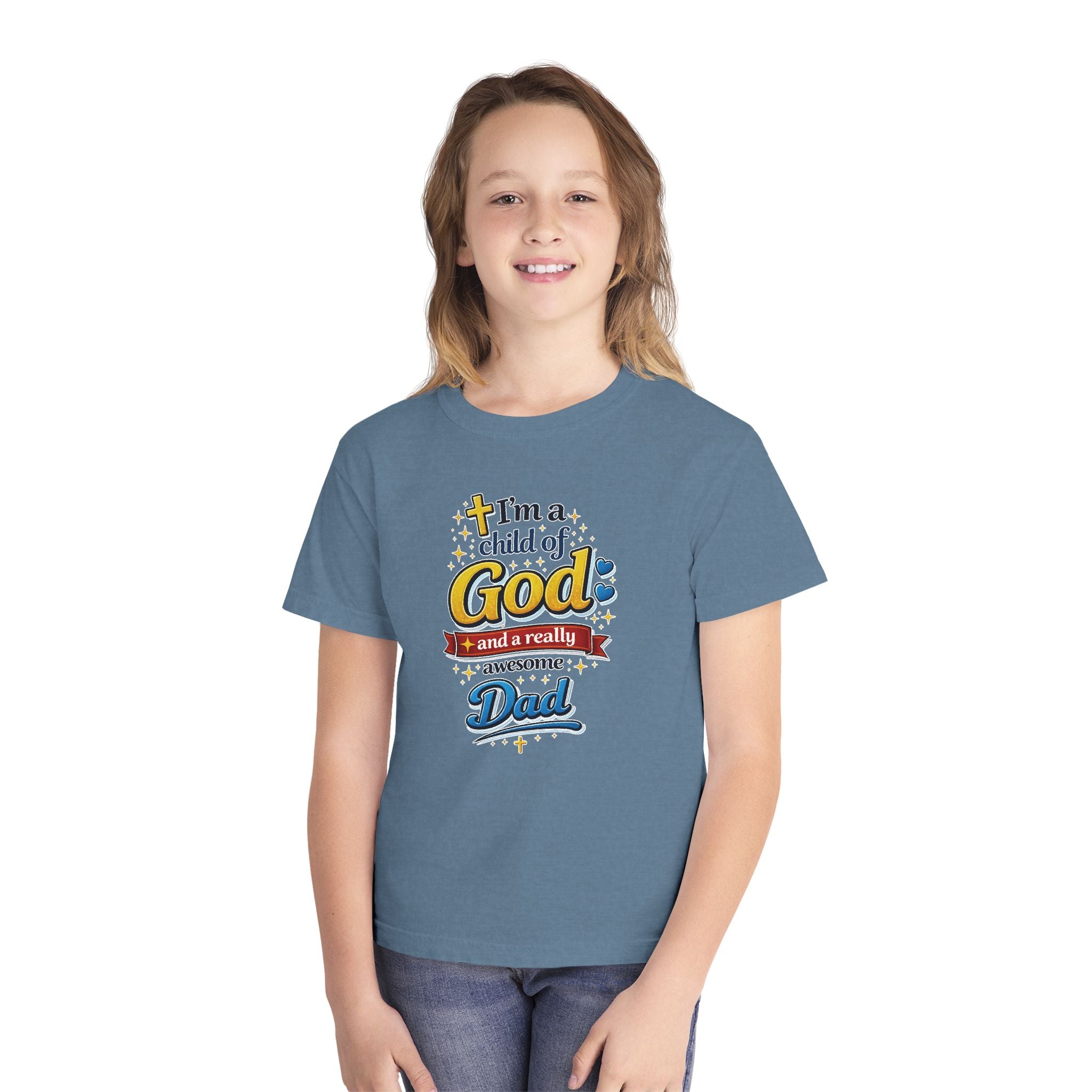 Im a Child of God Youth Shirt and Awesome Dad, Christian Family Shirt Youth, Grandma Grandpa Mom Dad Shirt, Youth Christian Faith Shirt