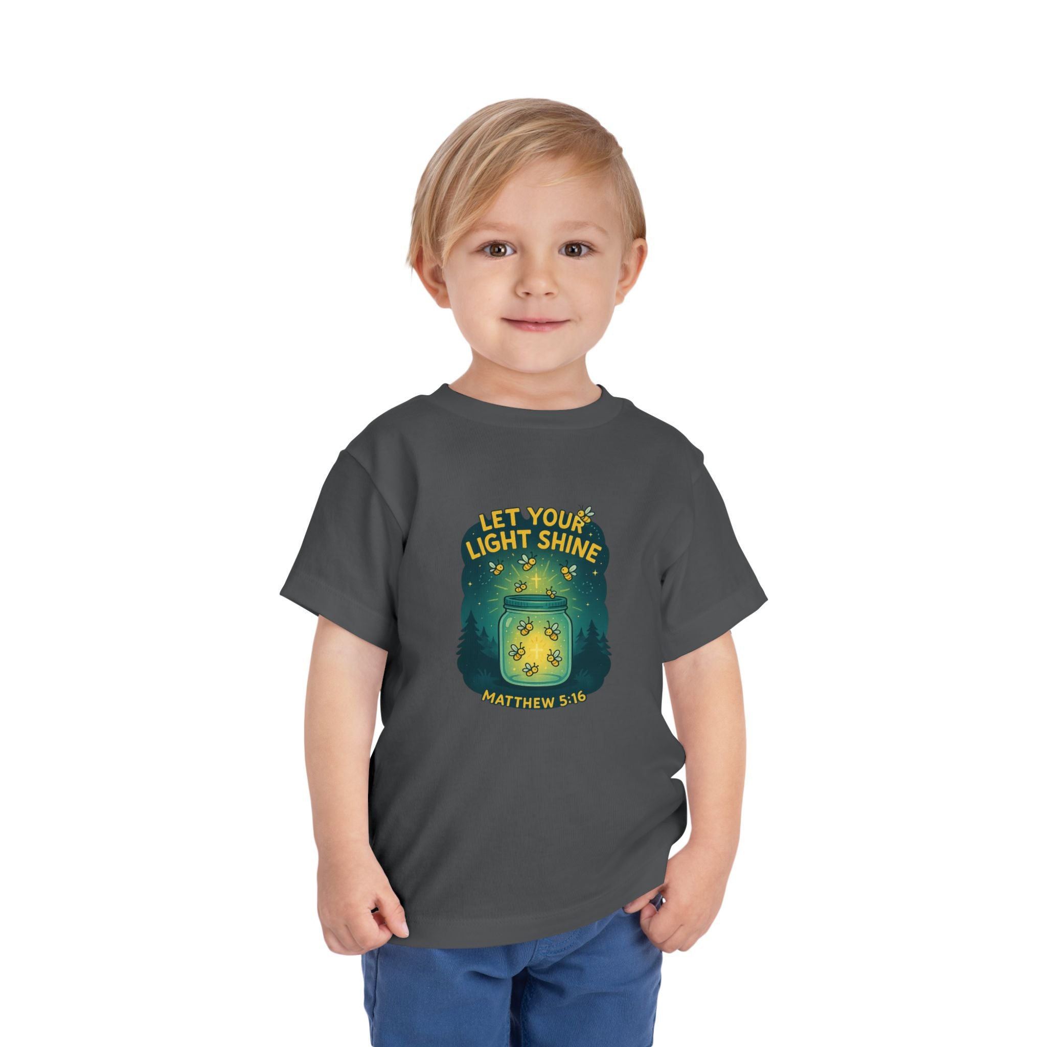 Let Your Light Shine Shirt for Toddlers, Kids Christian Shirt, Matthew 5 16 Shirt, Christian Toddler Shirt, Bible Verse Kids Gift, Redeemed Faith Apparel