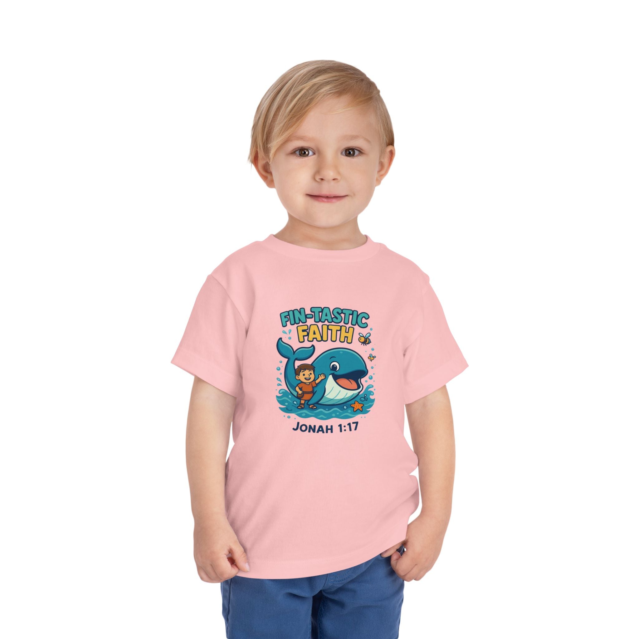 Kids Fin-Tastic Faith Shirt, Christian Kids T-Shirt, Jonah and the Whale, Bible Story Tee, Redeemed Faith Apparel