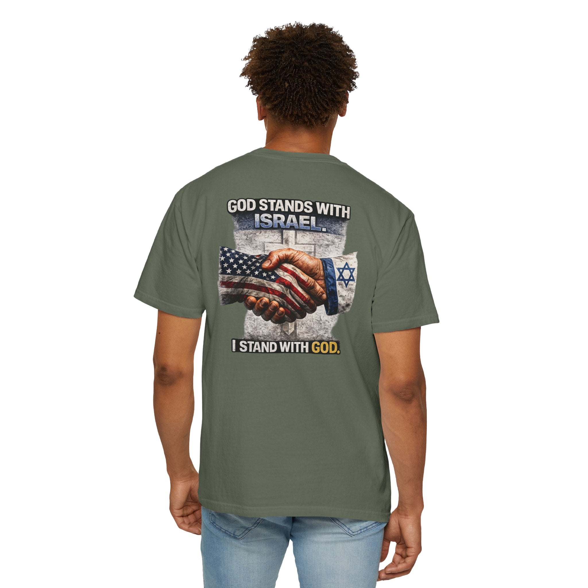 God Stands With Israel Christian Shirt, I Stand With God Faith Tee, Israel Support Christian Shirt, Christian Shirt, Redeemed Faith Apparel
