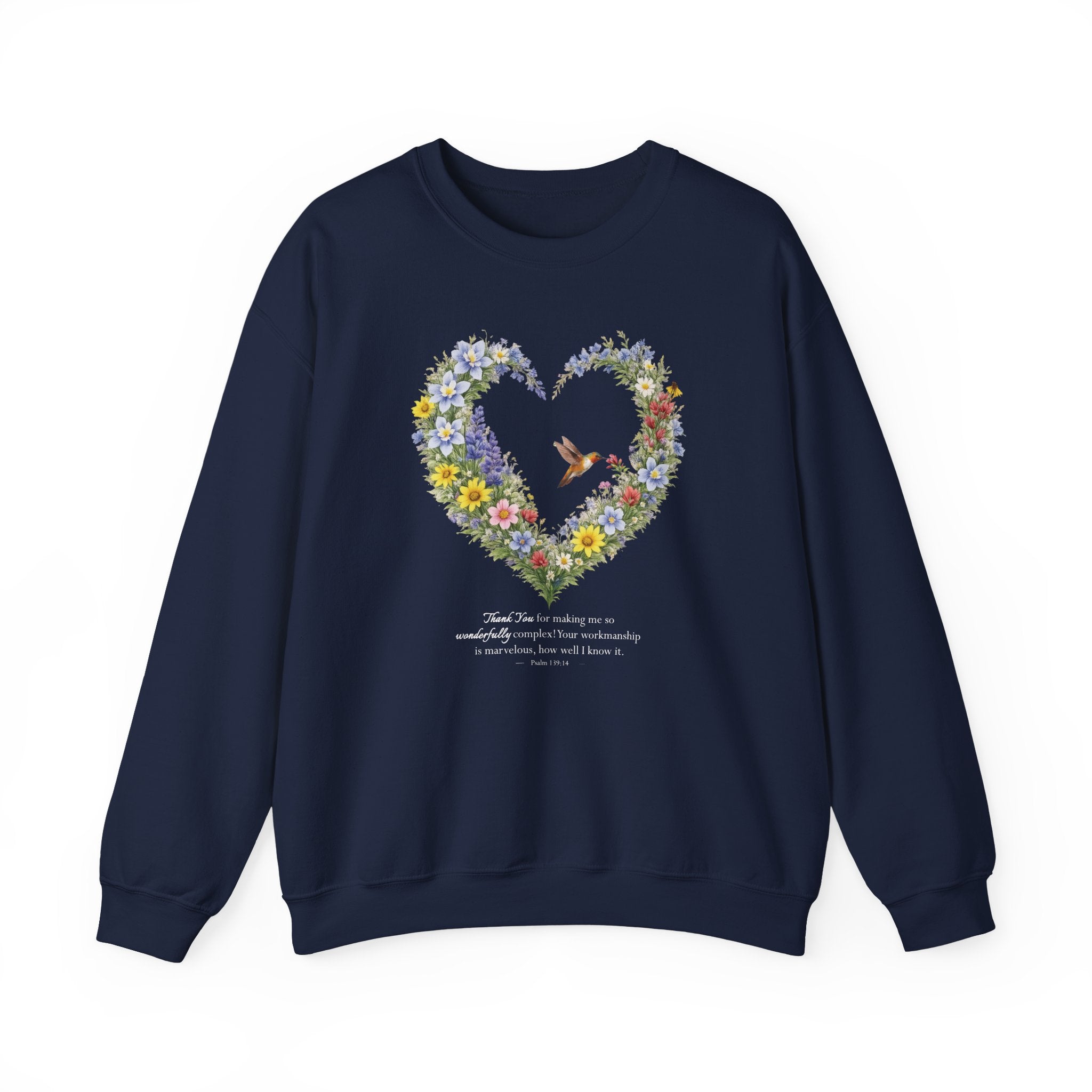 Psalm 139 14 Sweatshirt, Fearfully and Wonderfully Made Christian Floral Sweatshirt, Womens Faith Gift, Redeemed Faith Apparel, Boho Top