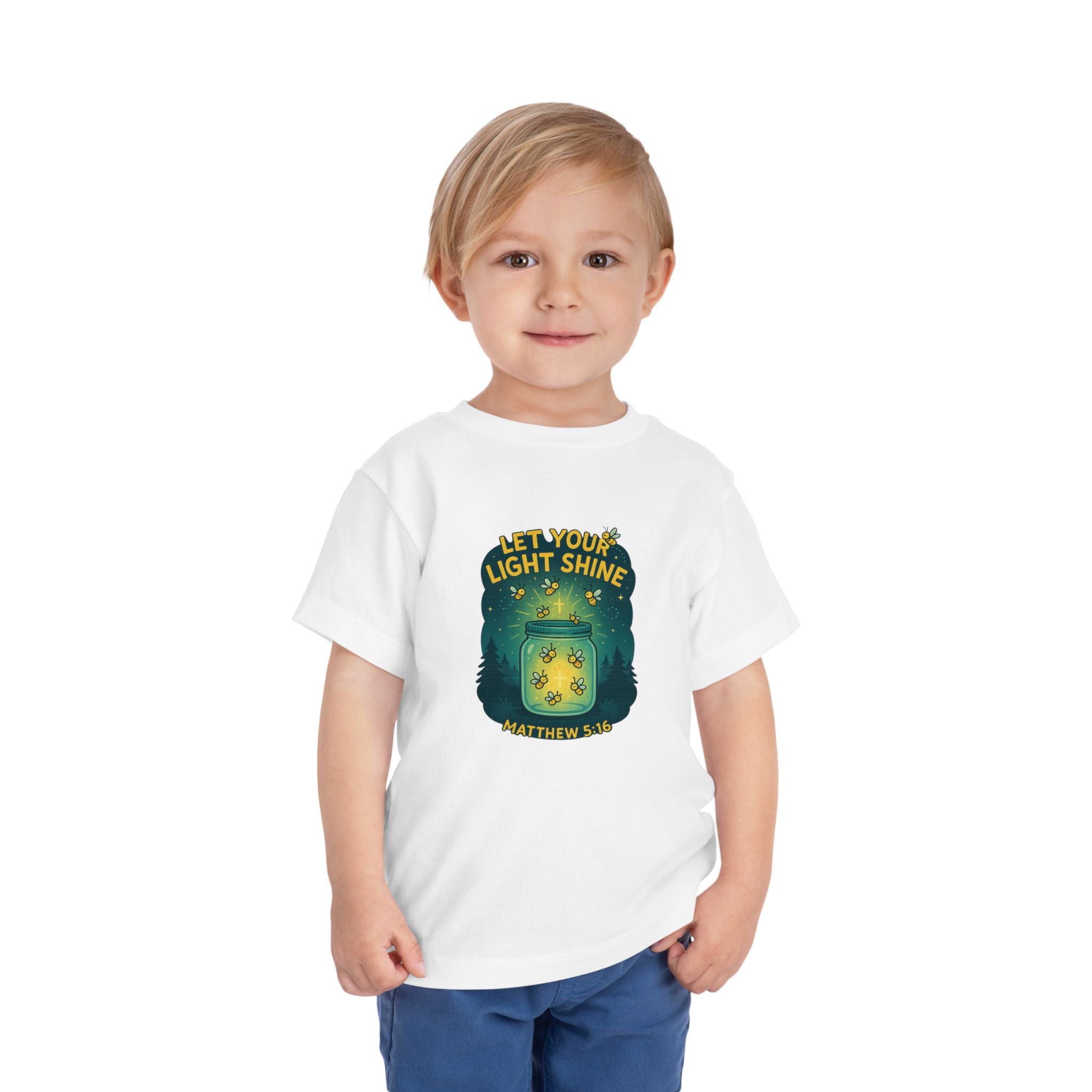 Let Your Light Shine Shirt for Toddlers, Kids Christian Shirt, Matthew 5 16 Shirt, Christian Toddler Shirt, Bible Verse Kids Gift, Redeemed Faith Apparel