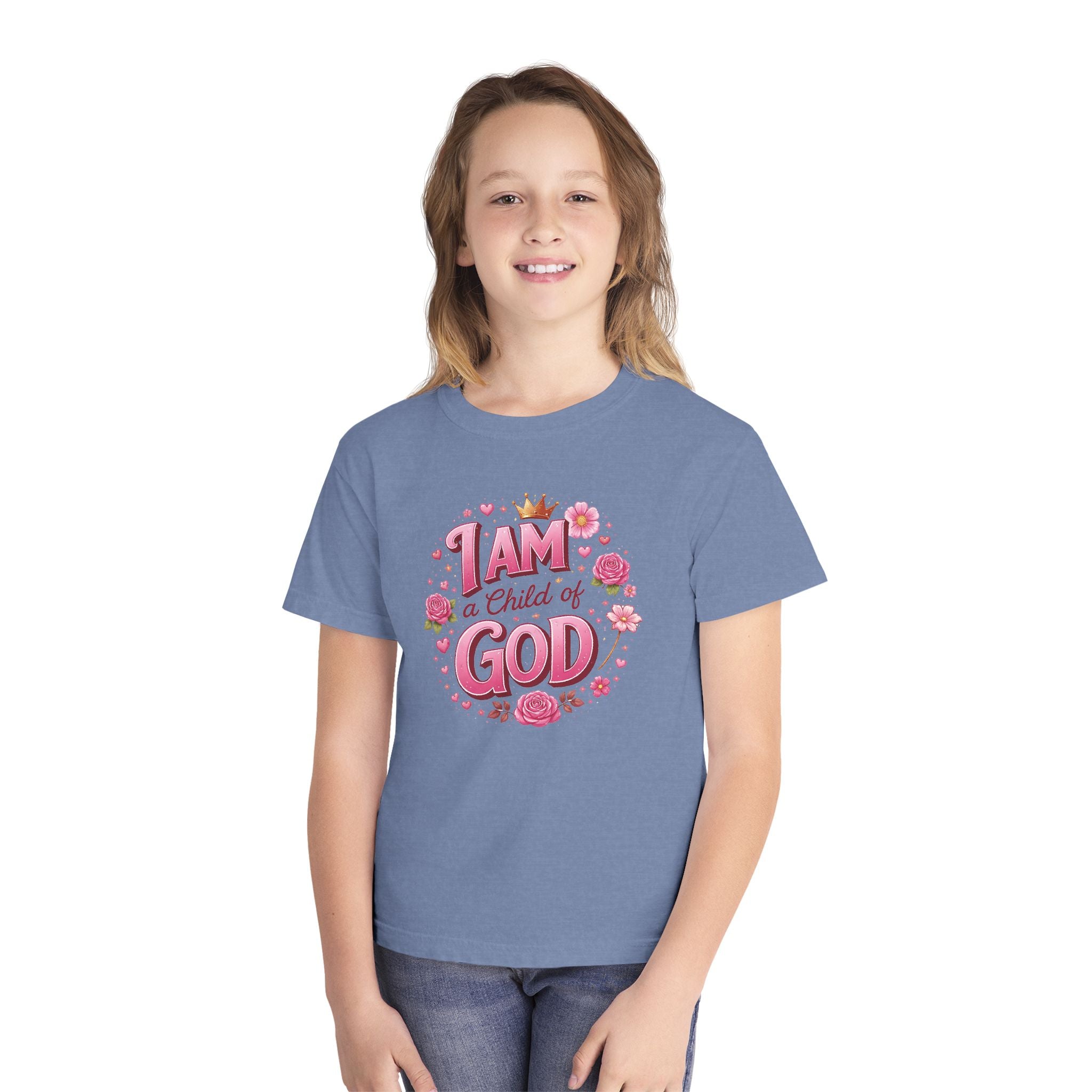 I Am a Child of God Youth Shirt, Christian Girl Shirt, Faith Shirt for Girls, Bible Shirt Youth, Christian Kids Tee, Church Shirt