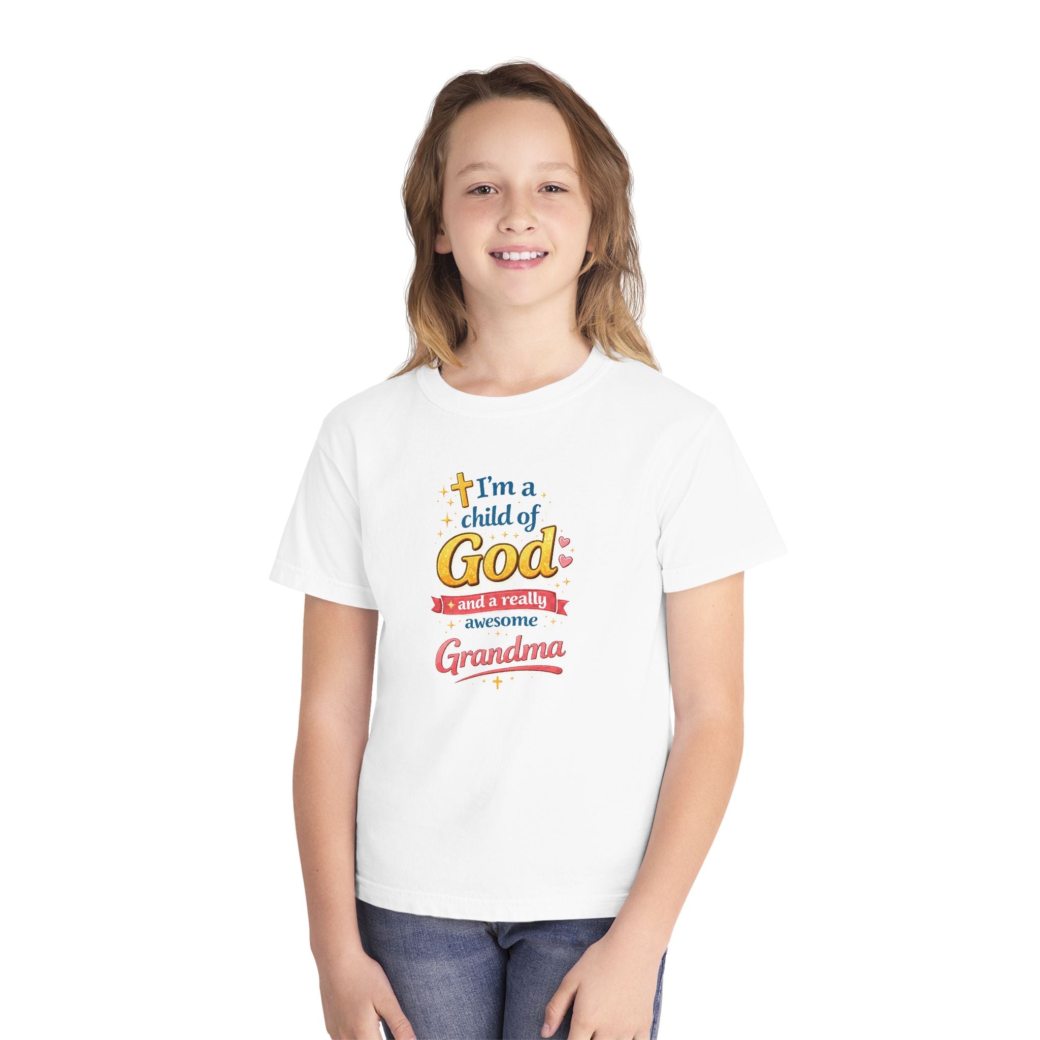 Im a Child of God Youth Shirt and Awesome Grandpa, Christian Family Shirt Youth, Grandma Grandpa Mom Dad Shirt, Youth Christian Faith Shirt