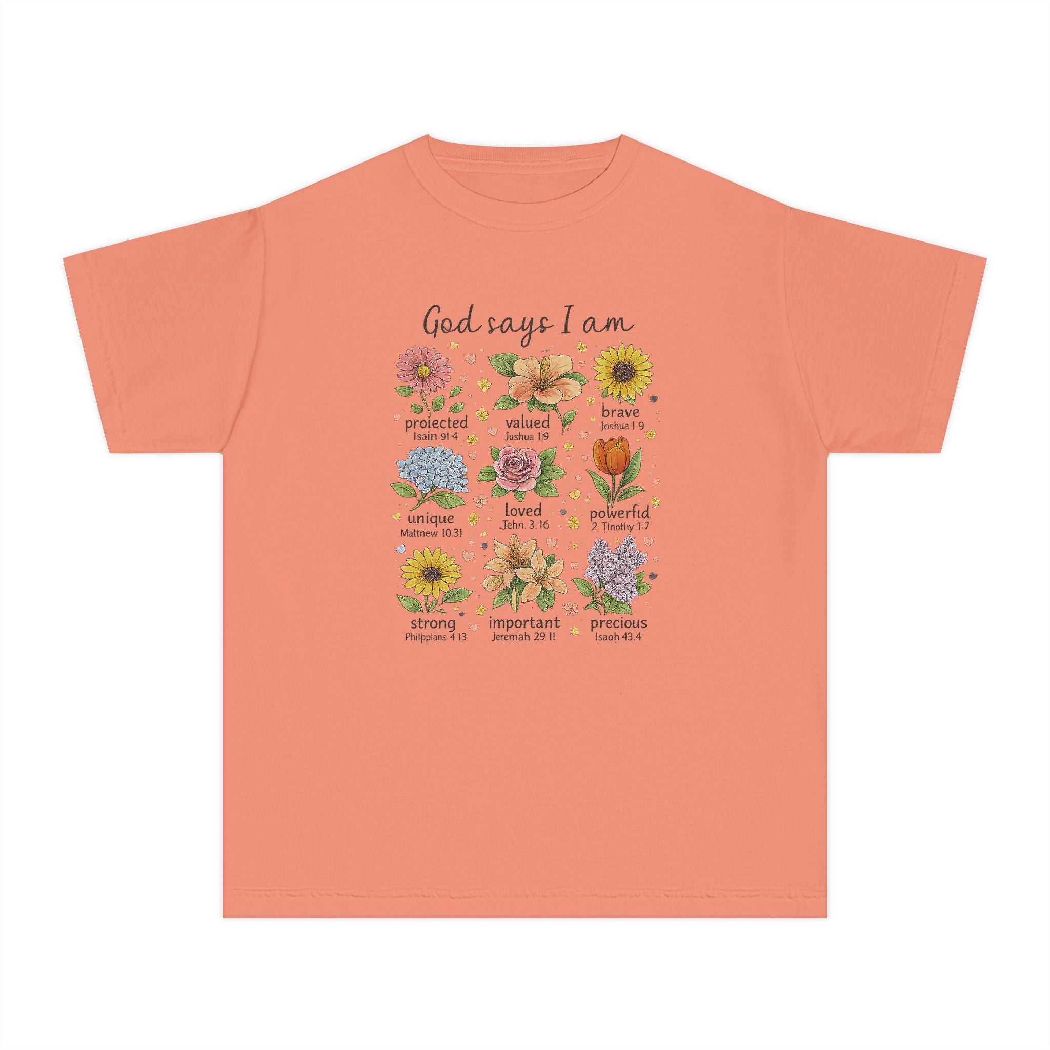 God Says I Am Youth Shirt, Christian Youth T Shirt, Bible Verse Youth Tee, Faith Shirt for Girls, Church Youth Shirt, Scripture Tee