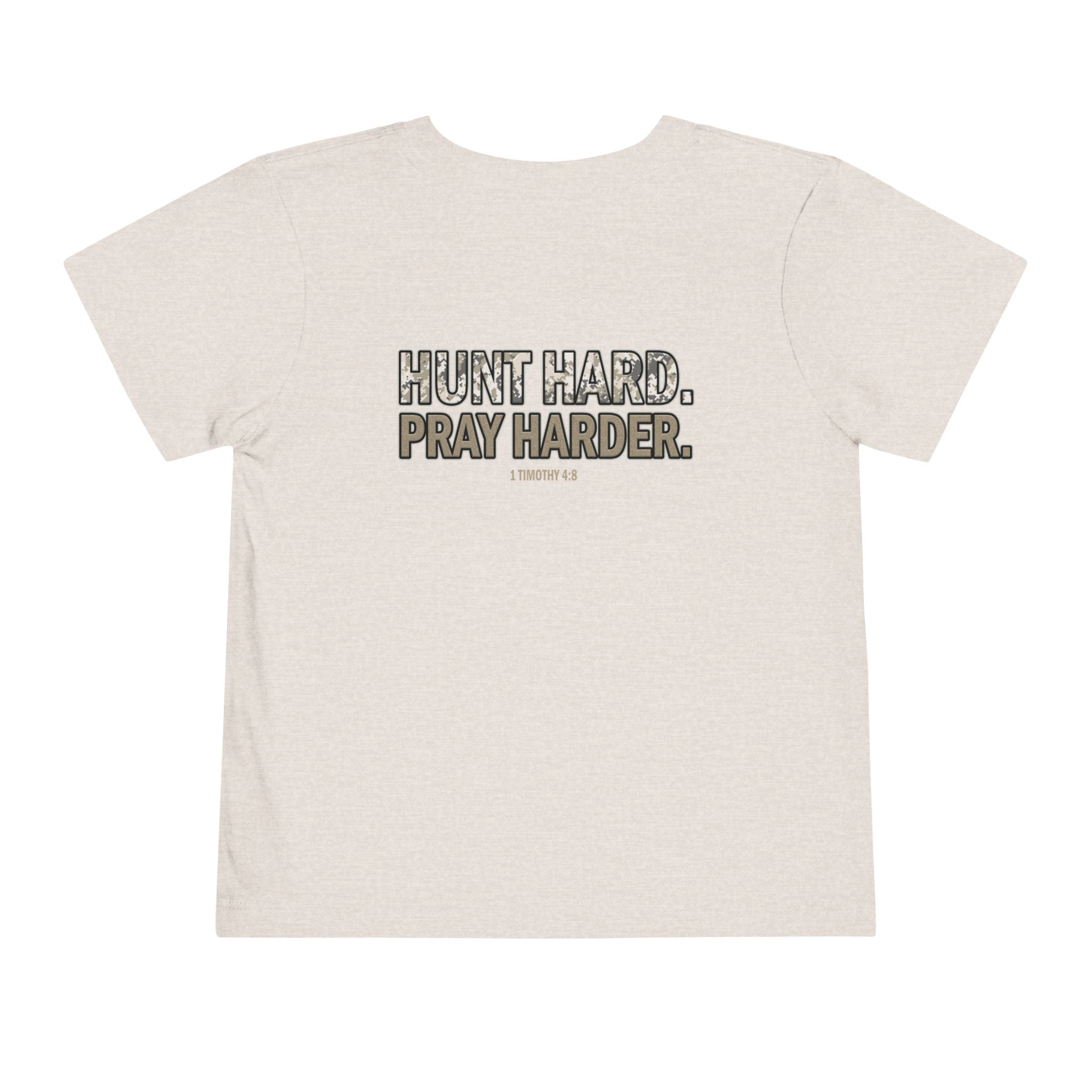 Hunt Pray Shirt, Christian Hunting Shirt Youth, Hunt Hard Pray Harder Shirt, 1 Timothy 4 8 Shirt, Kids Faith Shirt, Redeemed Faith Apparel