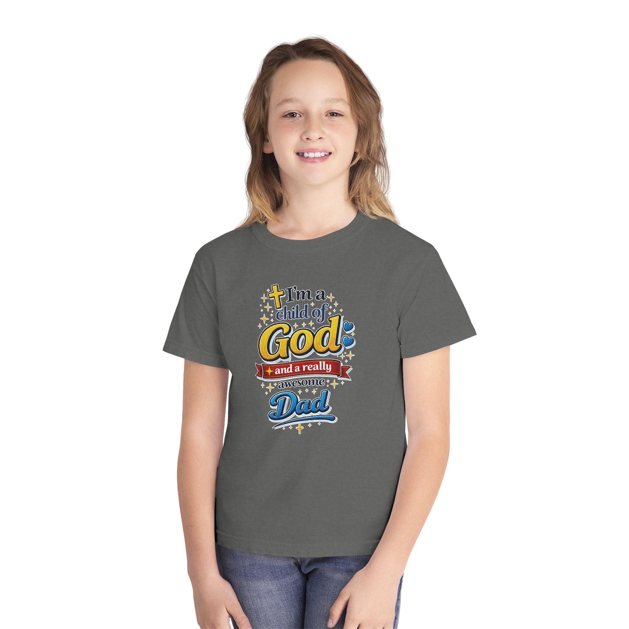Im a Child of God Youth Shirt and Awesome Dad, Christian Family Shirt Youth, Grandma Grandpa Mom Dad Shirt, Youth Christian Faith Shirt